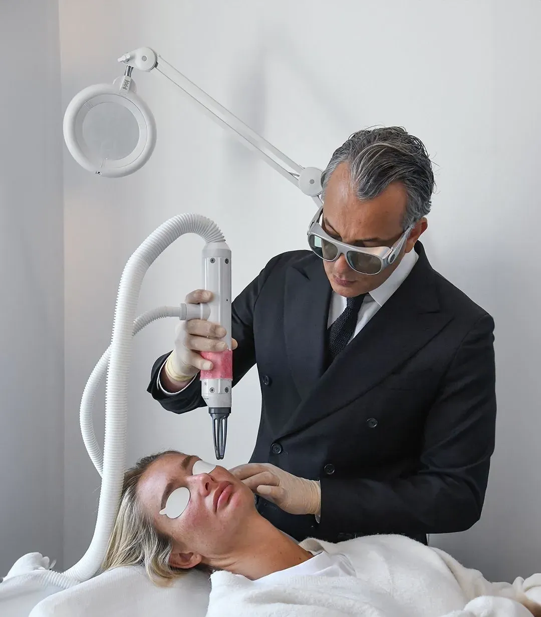 Before and after Aerolase results showing clearer, calmer facial skin at Desert Oasis Wellness and Med Spa in Lake Havasu City