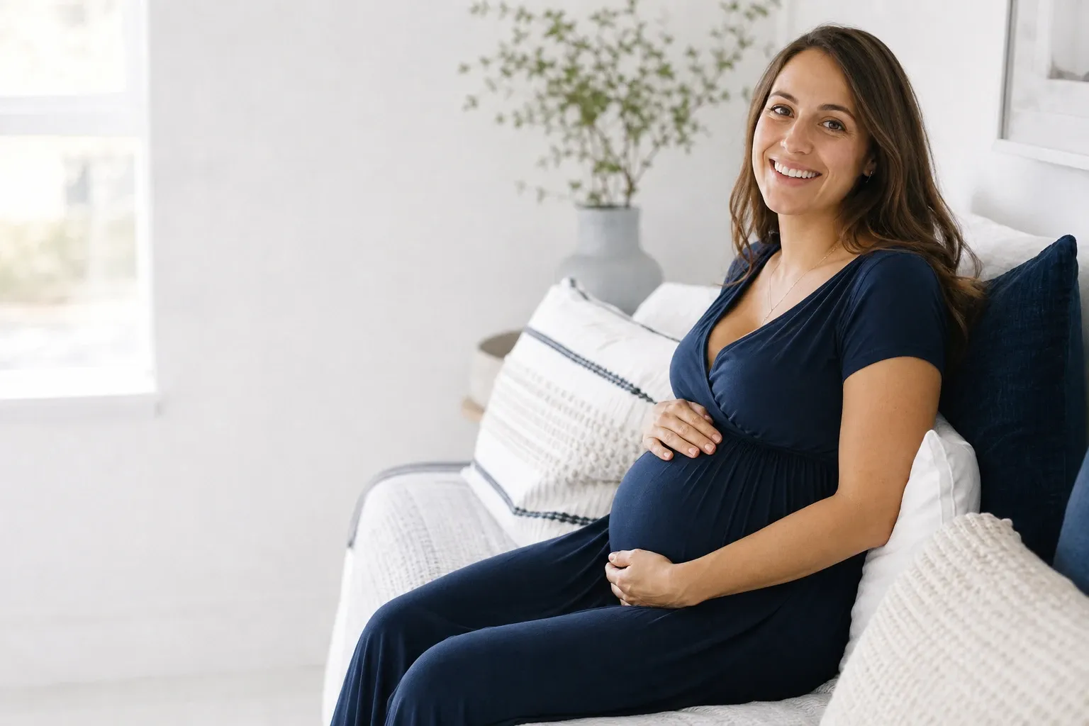 Pregnant woman receiving a gentle side-lying prenatal chiropractic adjustment at a Naples, Florida chiropractic office