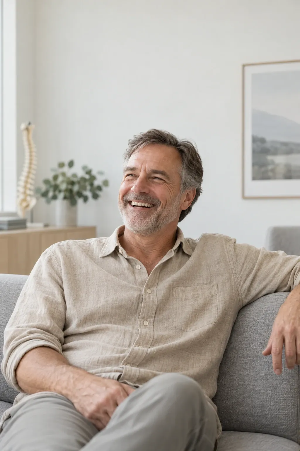 Adult patient in a Camarillo, CA clinic discussing long-standing low mood, poor sleep and chronic pain with a provider