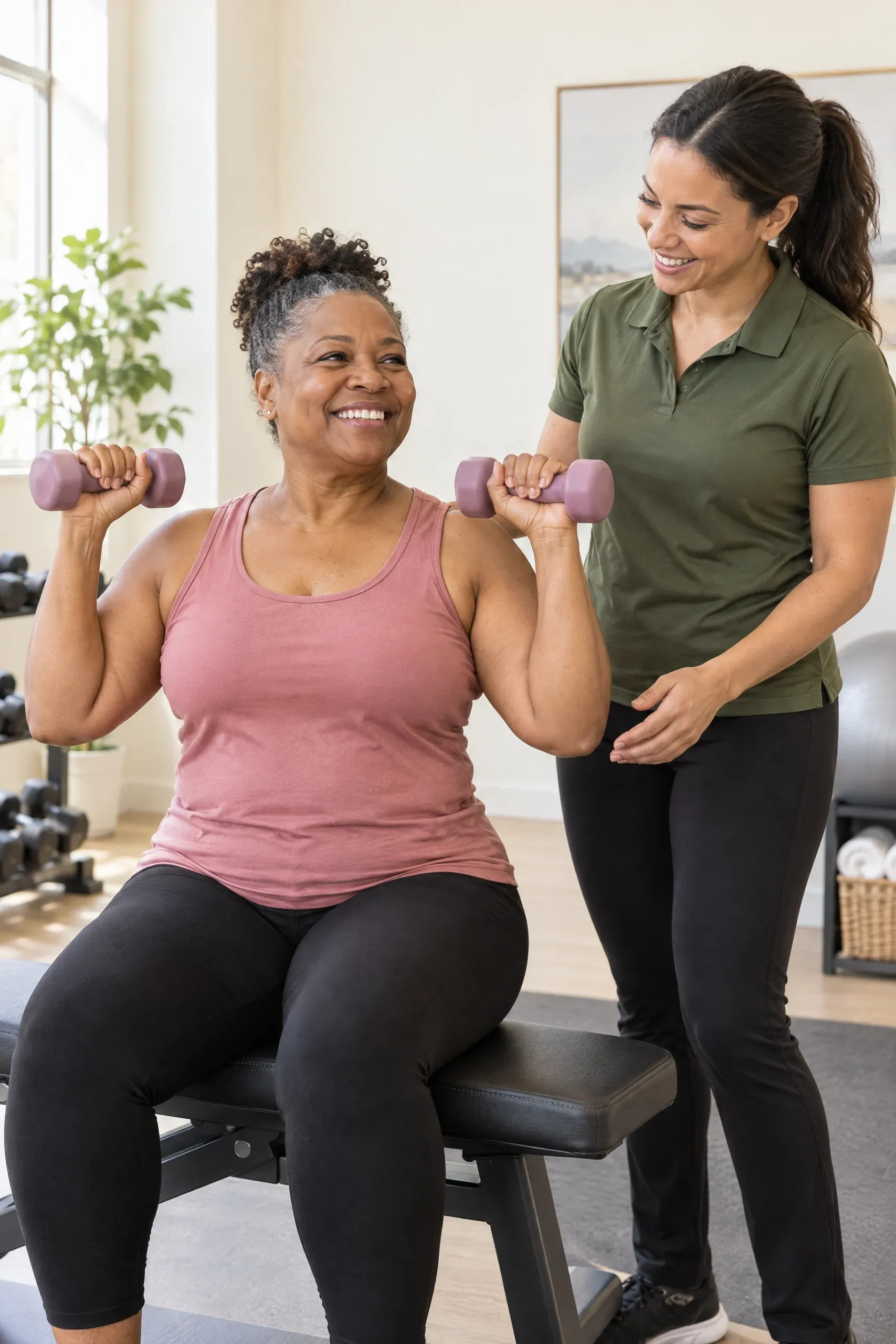 Explaining testosterone decline, menopause and thyroid changes to a client at Aspire Trim Clinic Charlotte, NC