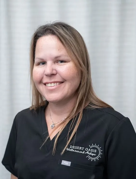 Jenniffer Blair, MSN, APRN, FNP, CLT, nurse practitioner and injector at Desert Oasis Wellness and Med Spa in Lake Havasu City