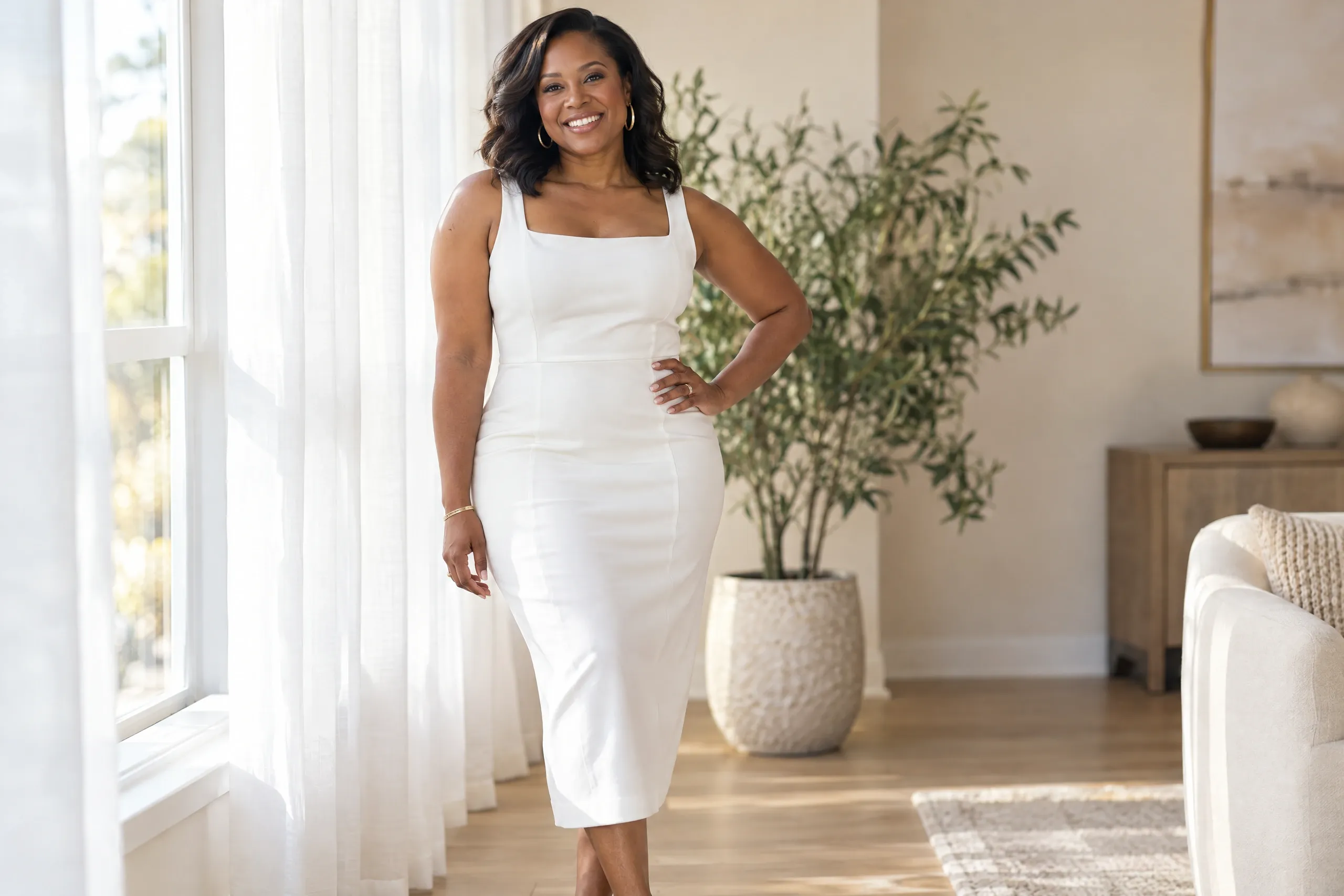 Upper arm and abdomen skin laxity after weight loss being assessed at Aspire Trim Clinic near Charlotte, NC