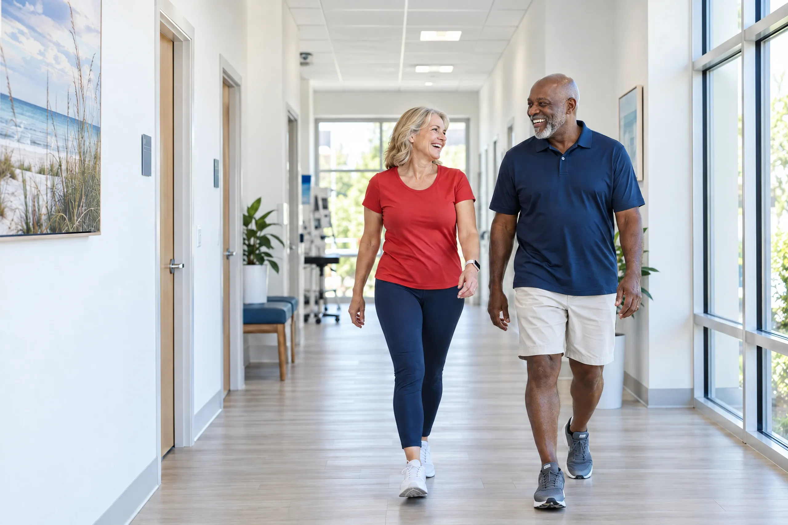 Dr. Douglas Boler examining a patient with chronic joint pain at Ready Pain Management in Gulf Breeze, FL