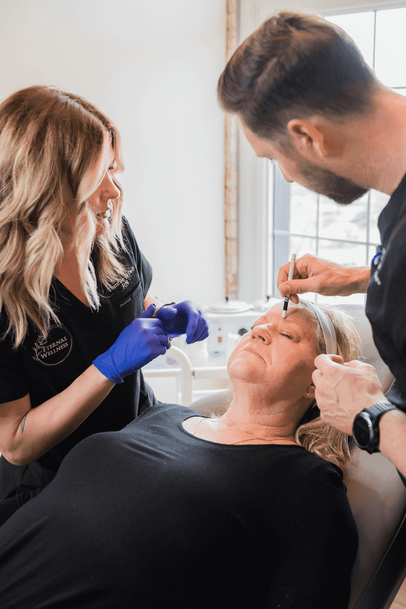 Confident patient portrait after Dysport at Eternal Wellness Traverse City