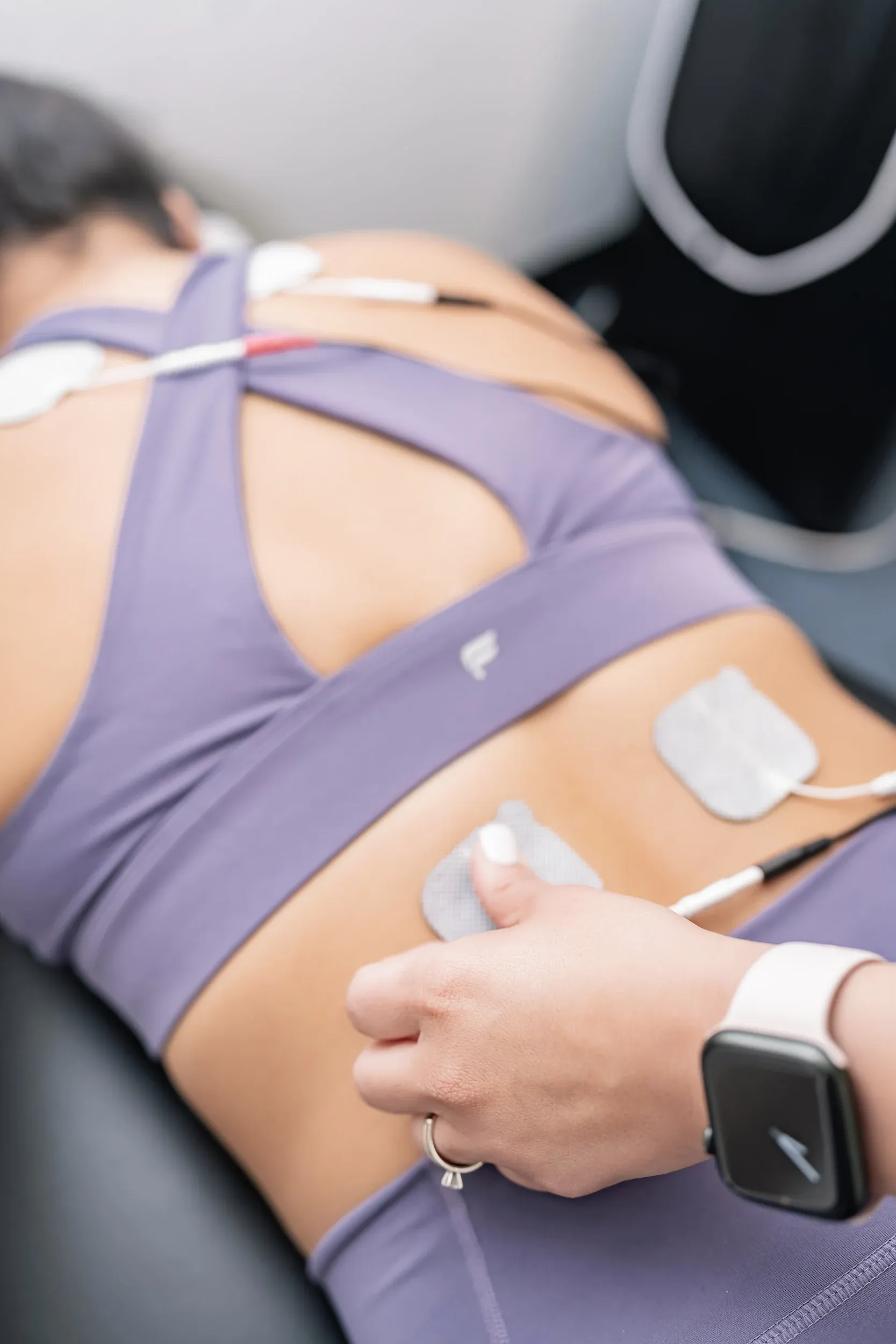Electrical stimulation equipment used at Bensa Chiropractic and Wellness Bradenton