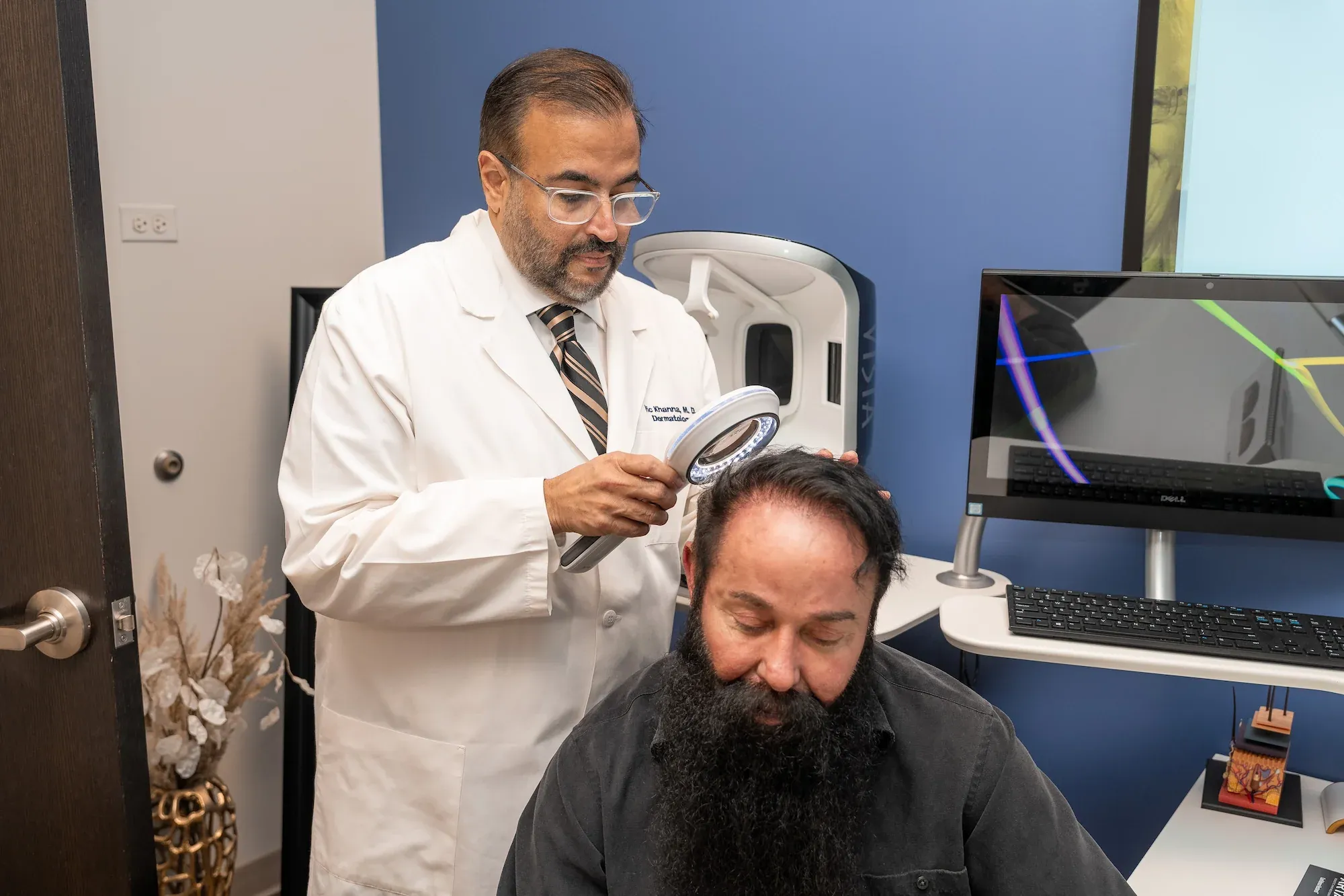 Modern DSI Hair clinic interior in Algonquin with ARTAS robotic technology