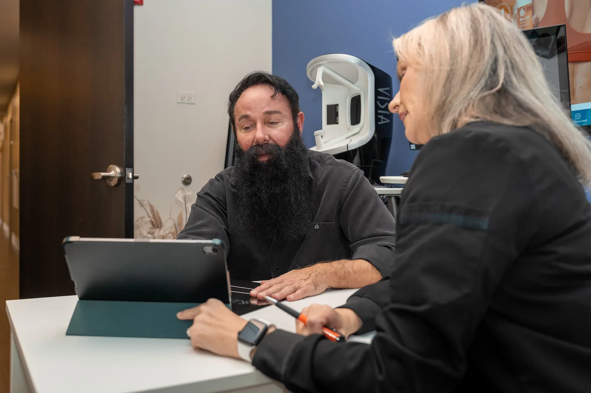 Modern DSI Hair clinic interior in Algonquin, IL featuring advanced dermatology technology