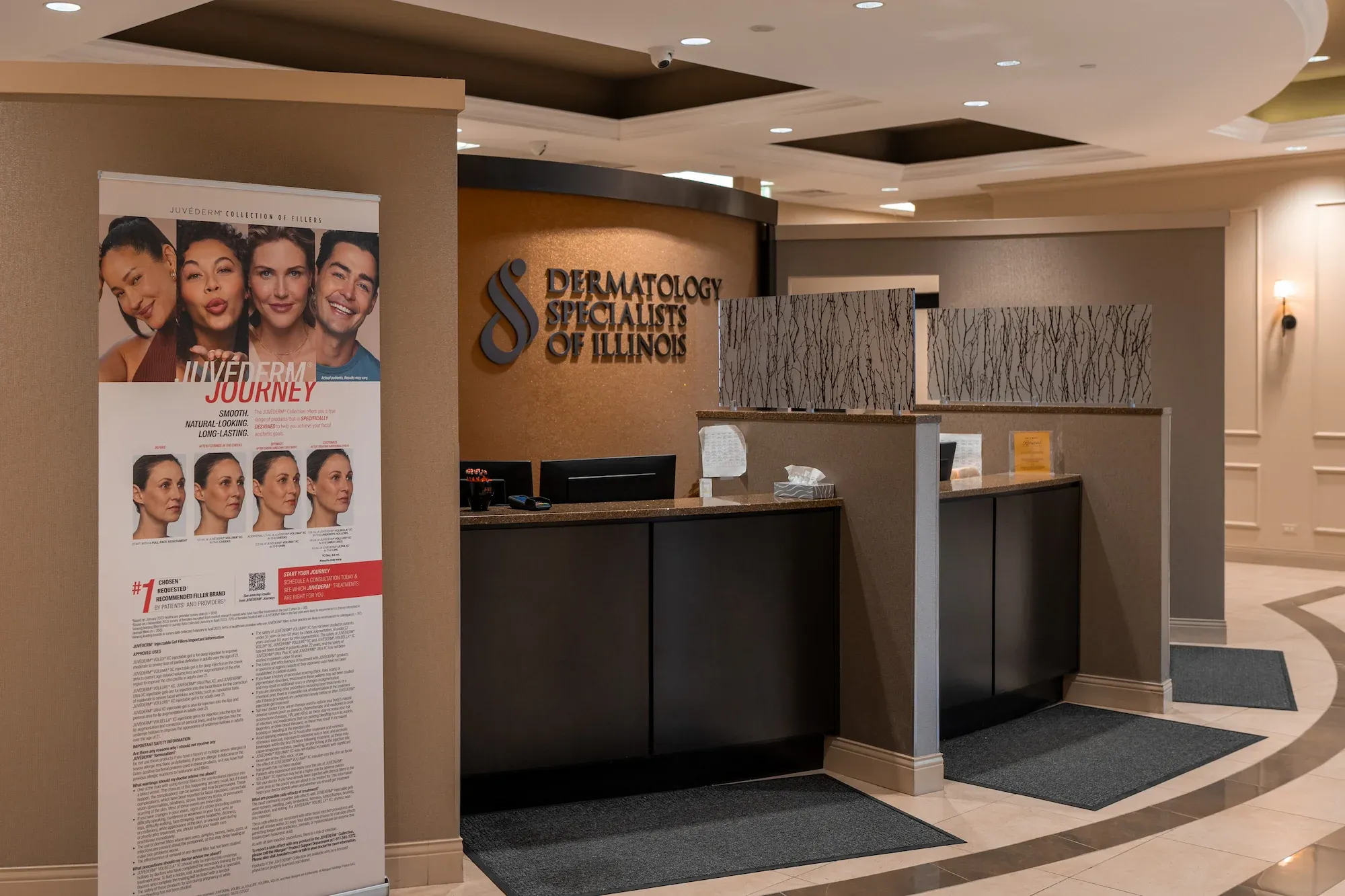 Interior of DSI Hair clinic in Algonquin IL featuring modern hair restoration technology