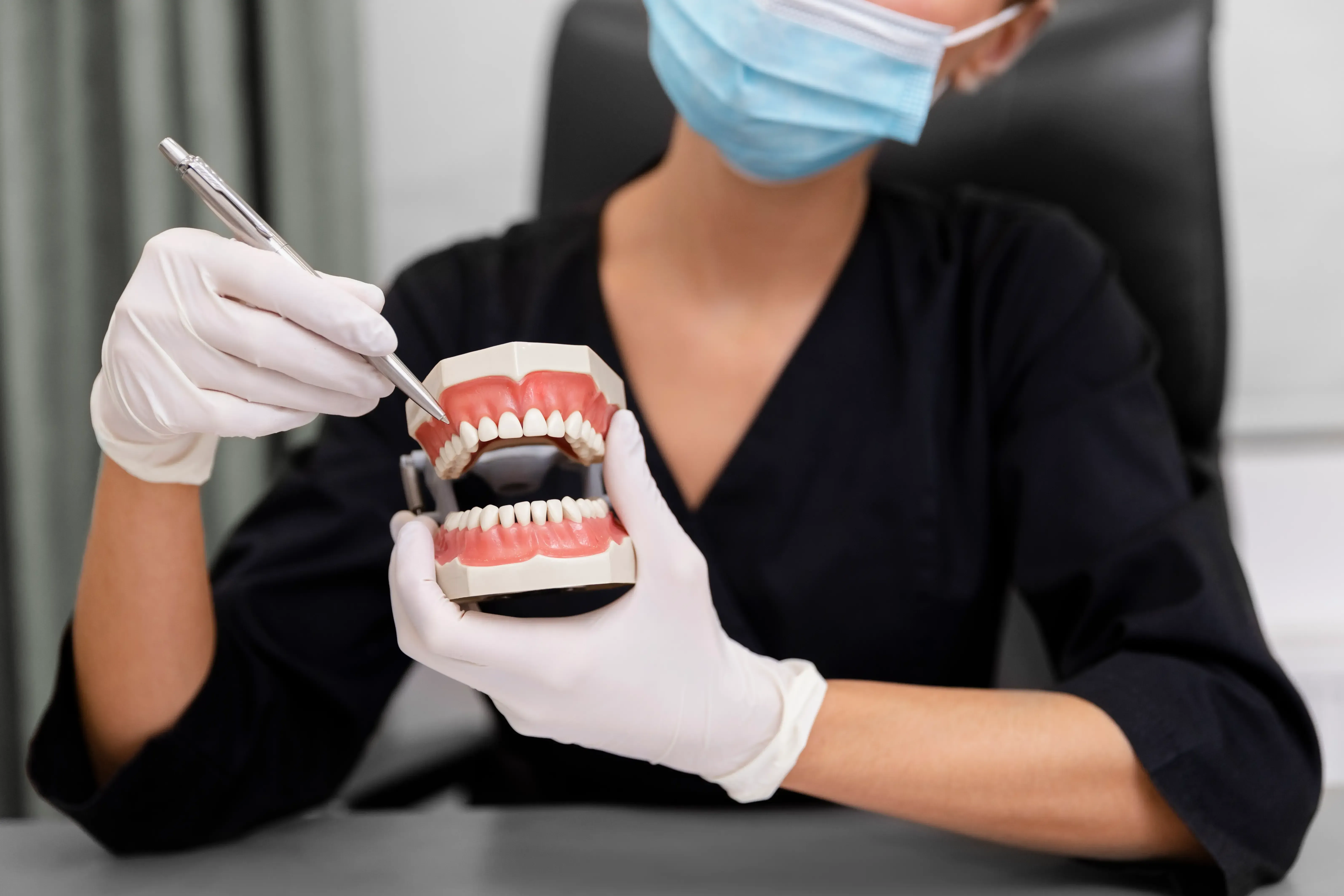 Patient receiving dental implant restoration at Cook Family Dentistry in Santa Rosa Beach