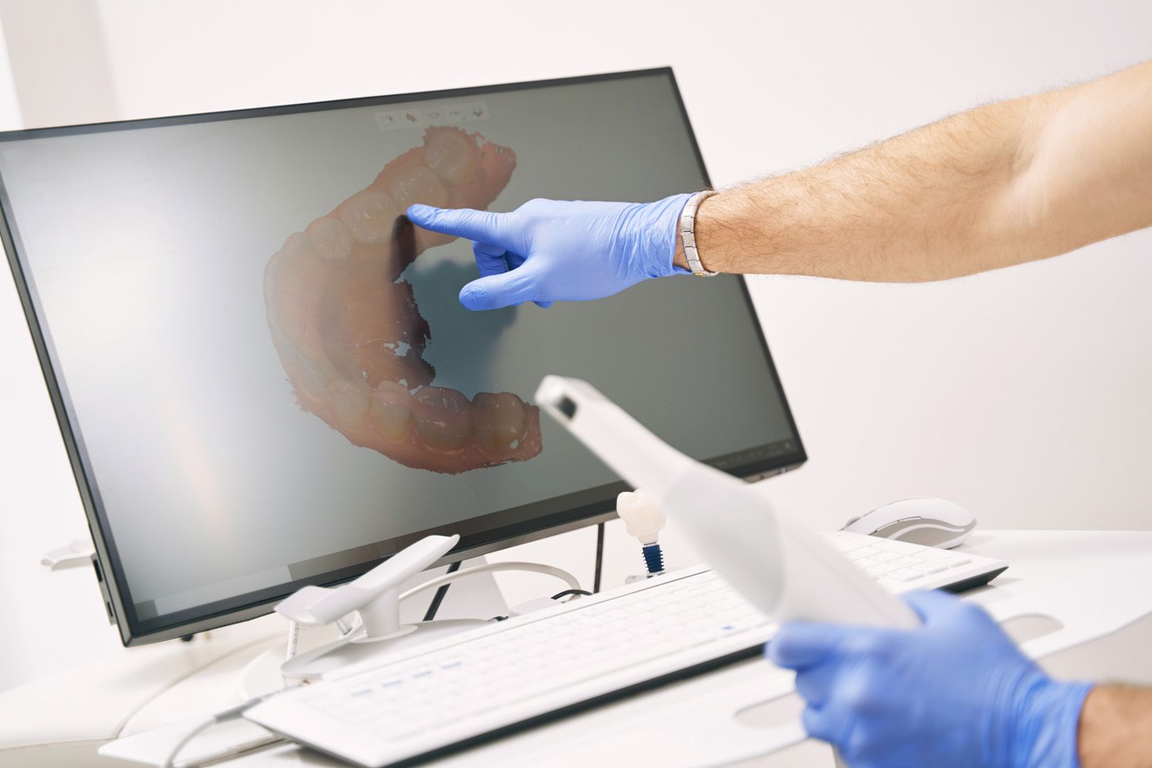 Primescan digital intraoral scanner in use at Cook Family Dentistry in Santa Rosa Beach, FL
