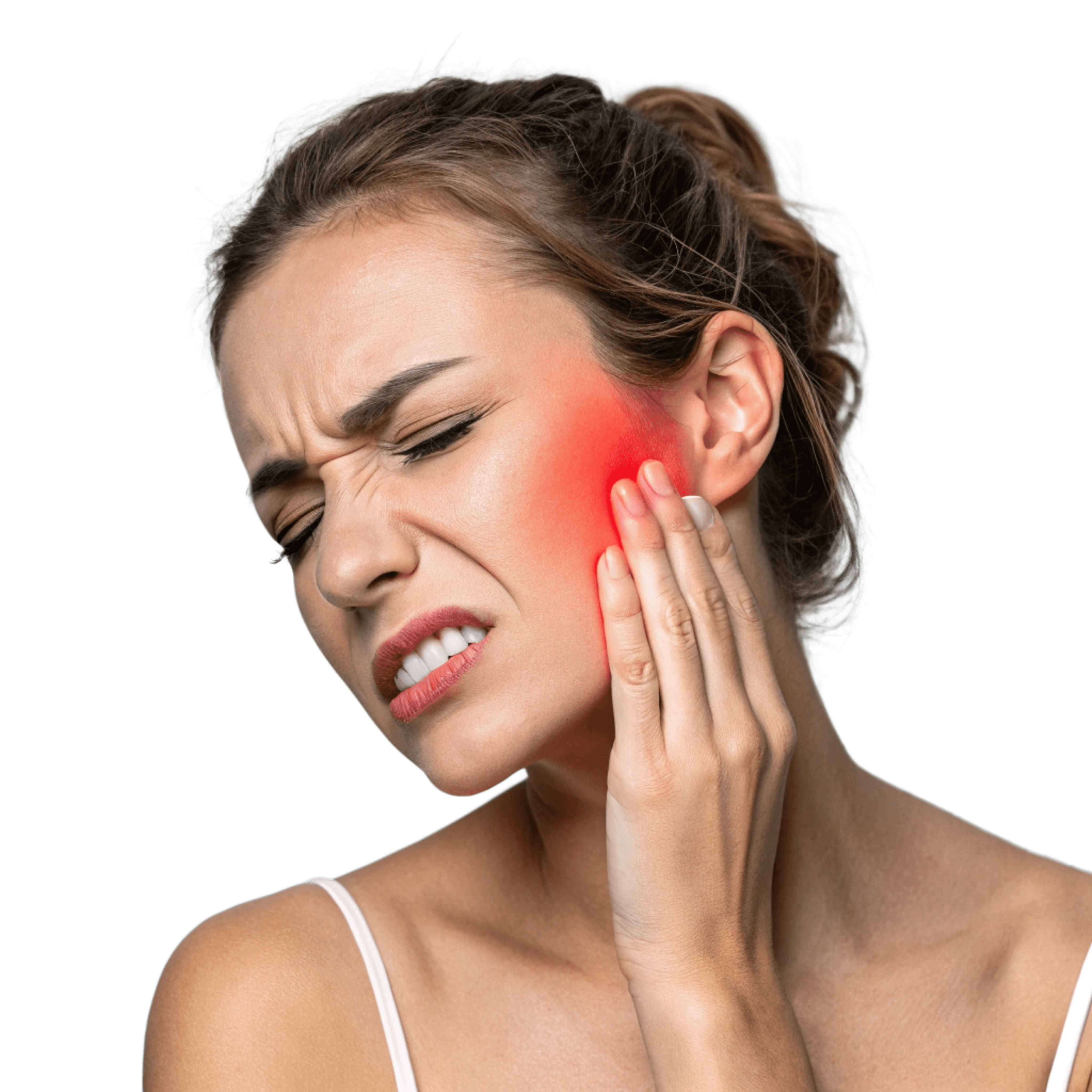 Close-up illustration of temporomandibular joint anatomy at Dental World Longwood