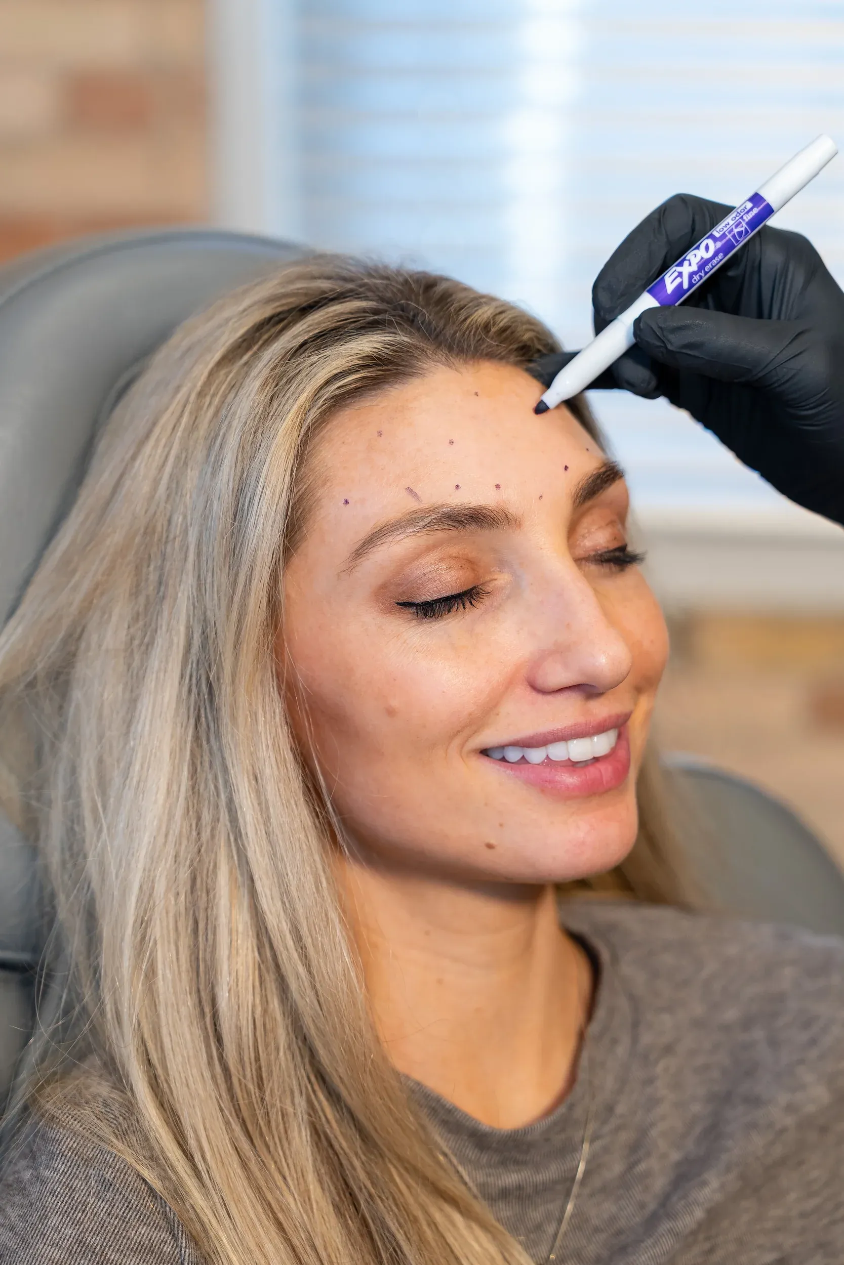 Confident patient considering Daxxify at Eternal Wellness Traverse City