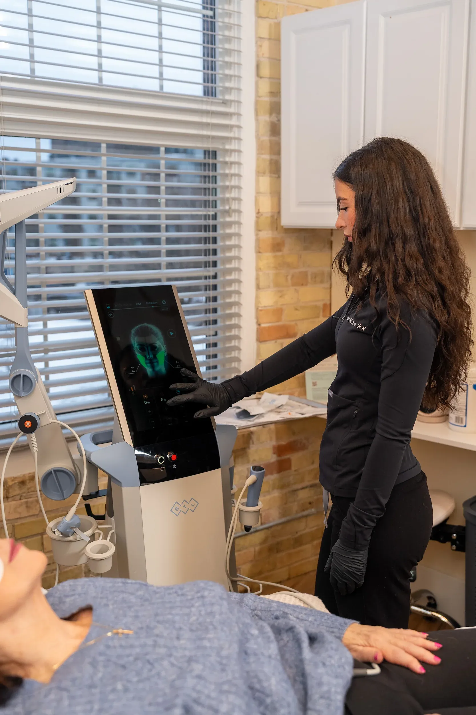 BTL Emface device and applicators used at Eternal Wellness Medical Spa Traverse City