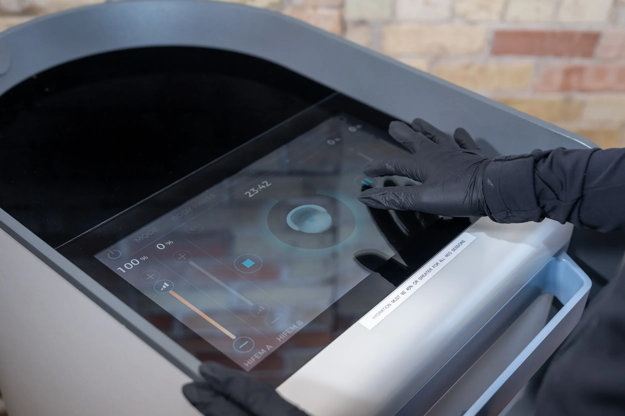 Abstract soft gradient background representing pelvic health and wellness