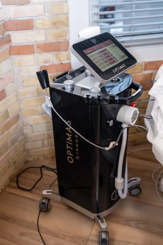 Before and after Forma RF skin remodeling results showing skin tightening at Eternal Wellness Traverse City