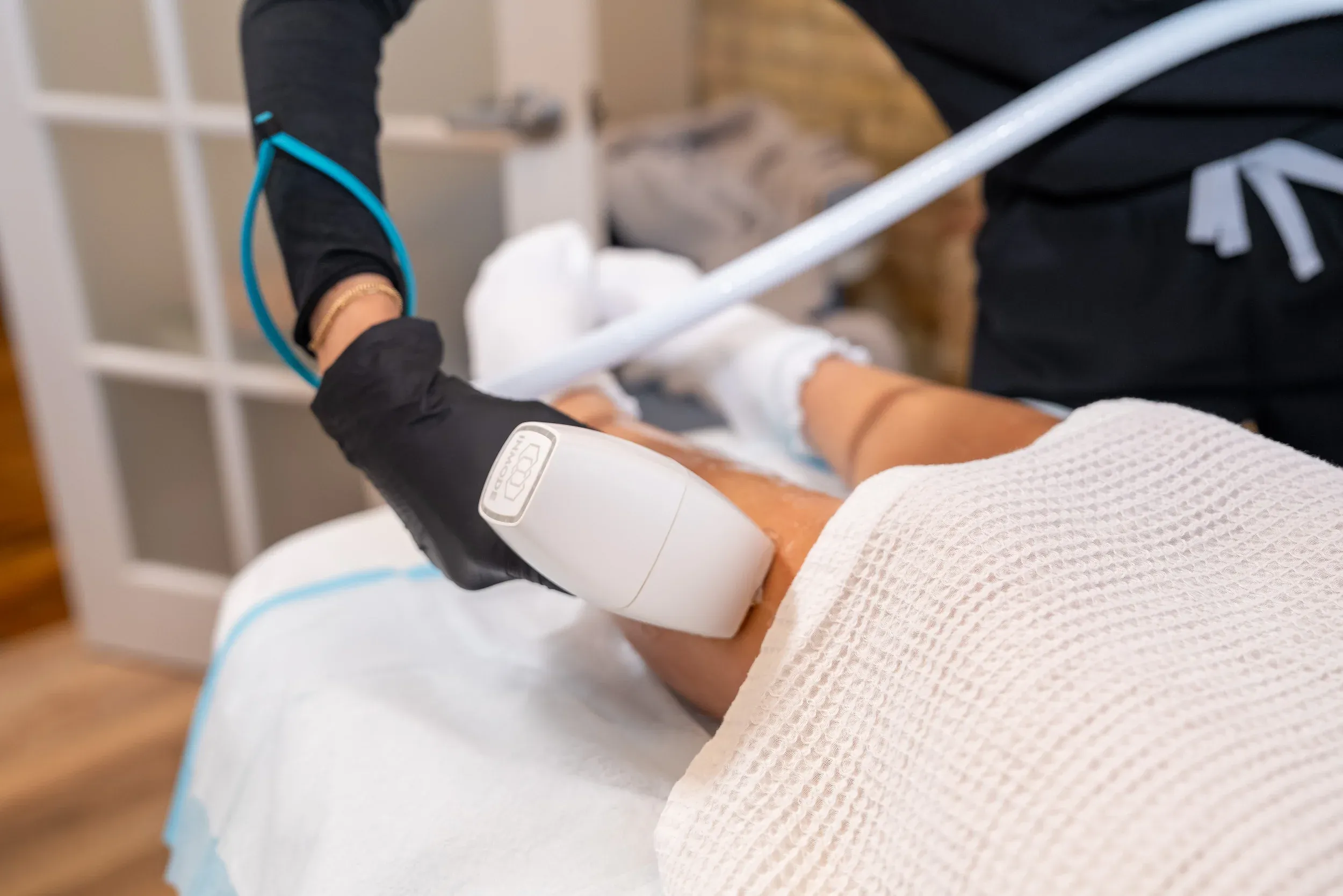 Patient consultation for DiolazeXL laser hair removal at Eternal Wellness Medical Spa Traverse City