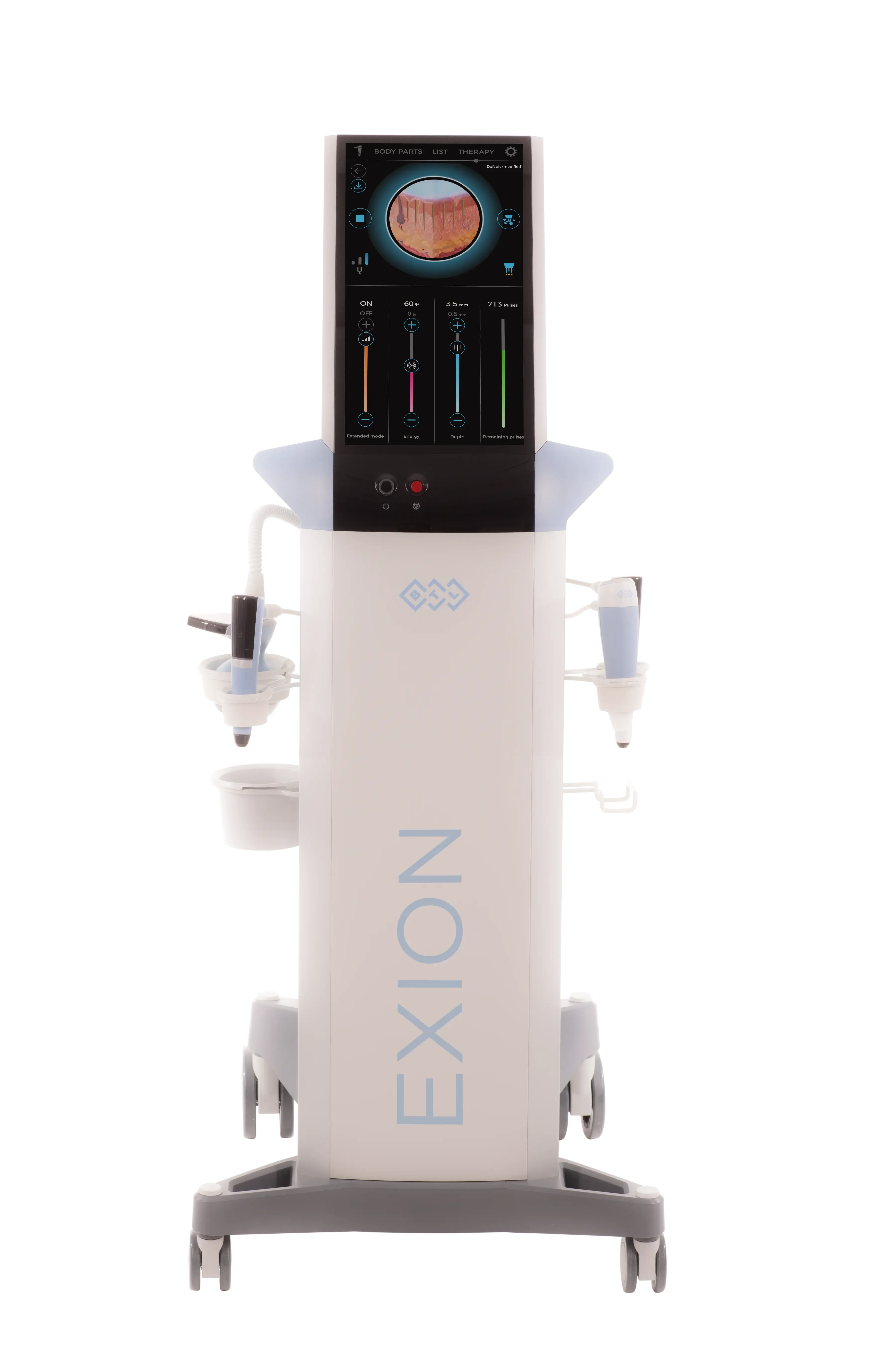 Exion RF device and handpieces used at Hartley Health and Wellness Canton