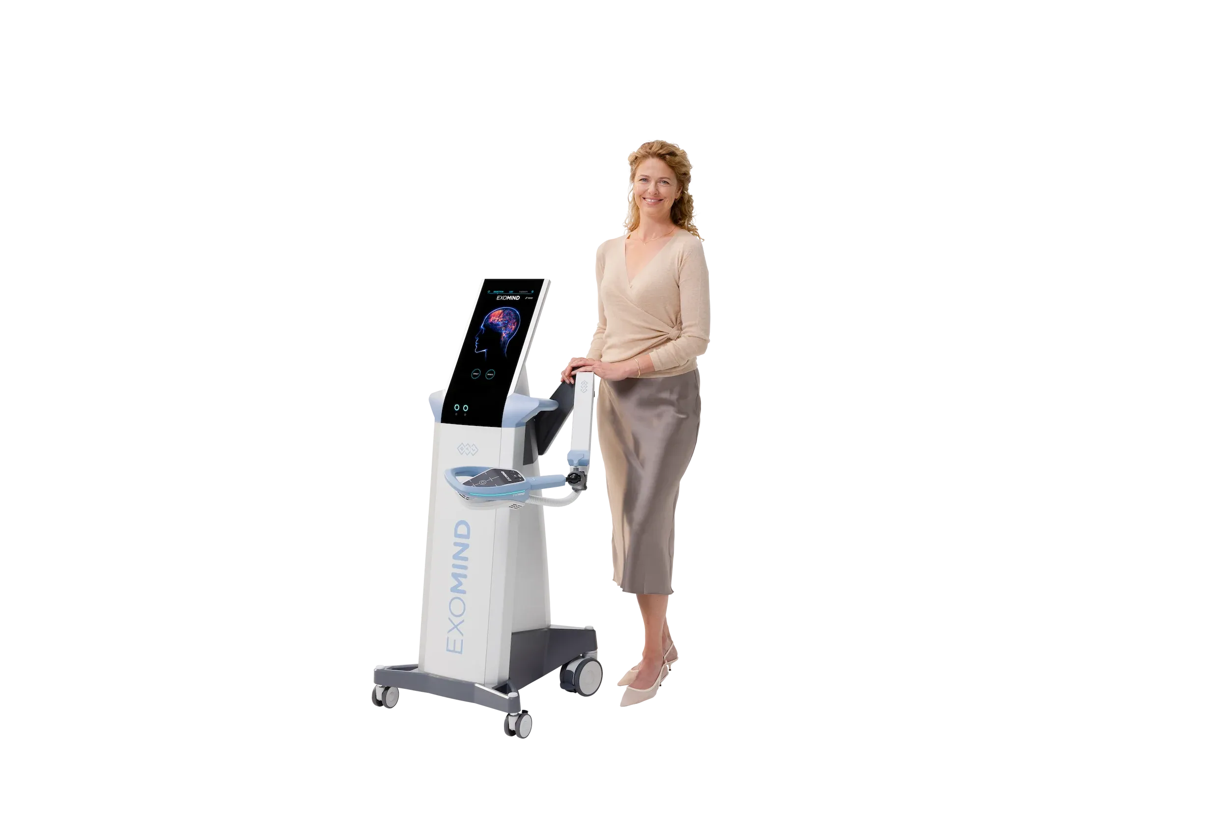 Patient consulting with Dr. Bayliss about Exomind TMS therapy benefits at Ivy Collaborative Healthcare