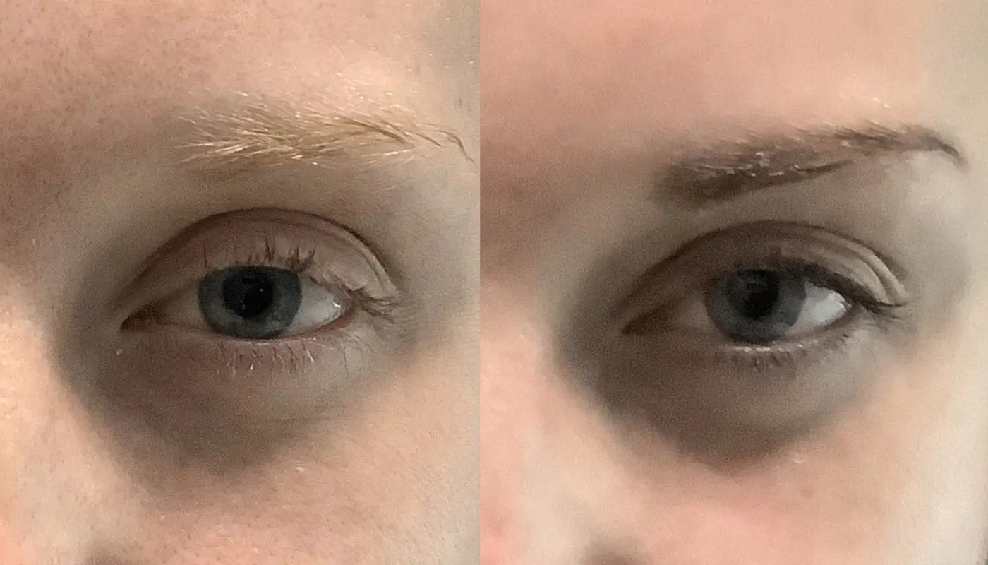 Waxing and Tinting before and after