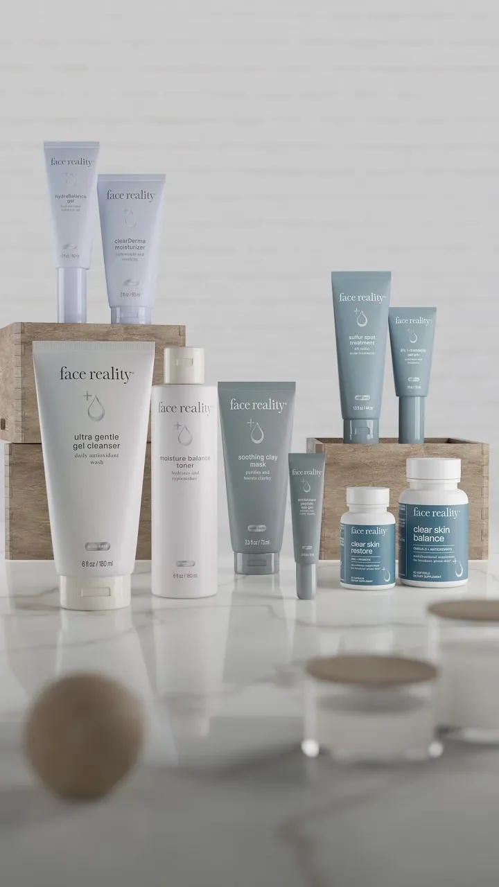 Before and after Acne Bootcamp results showing clearer skin at Eternal Wellness Traverse City