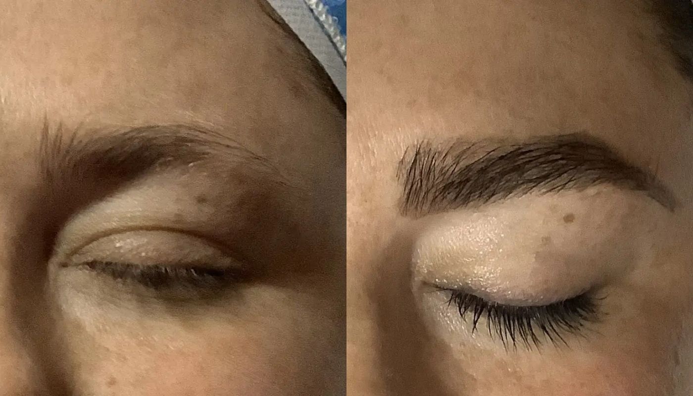 Waxing and Tinting before and after