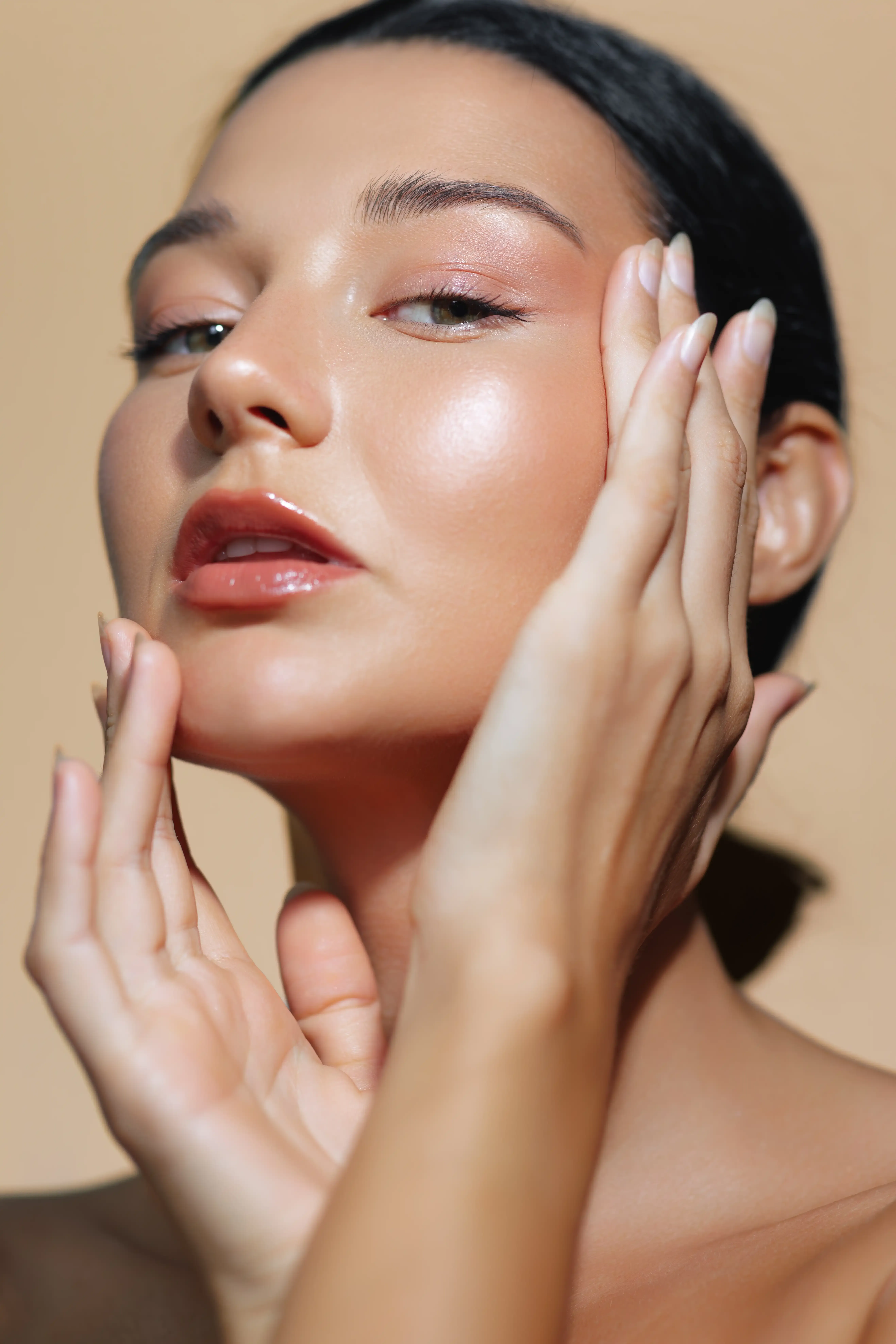 Close-up of acne and scarring texture at Eternal Wellness Medical Spa Traverse City