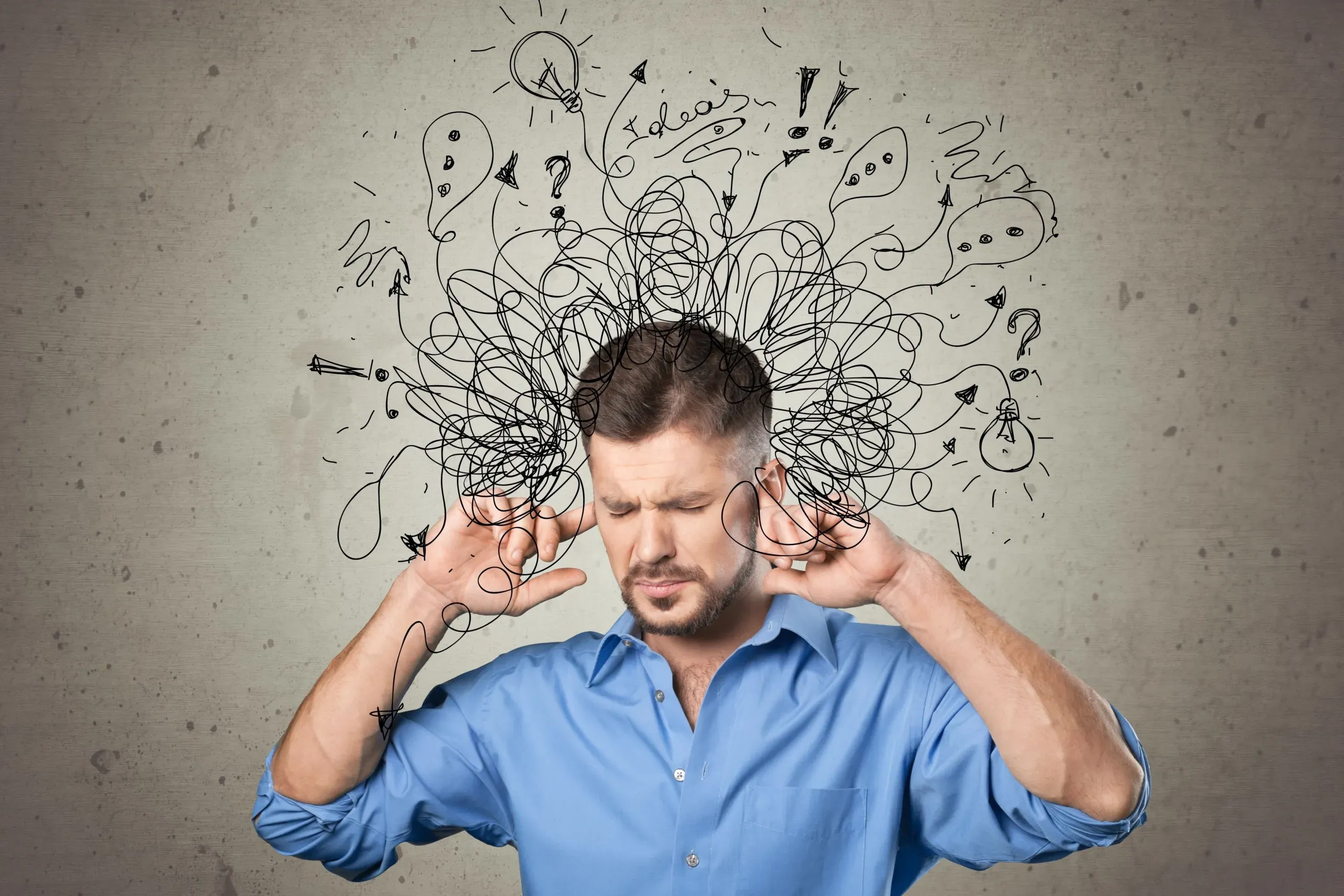 Illustration of brain neurotransmitter activity in ADHD at West Eastern Health Ponte Vedra Beach
