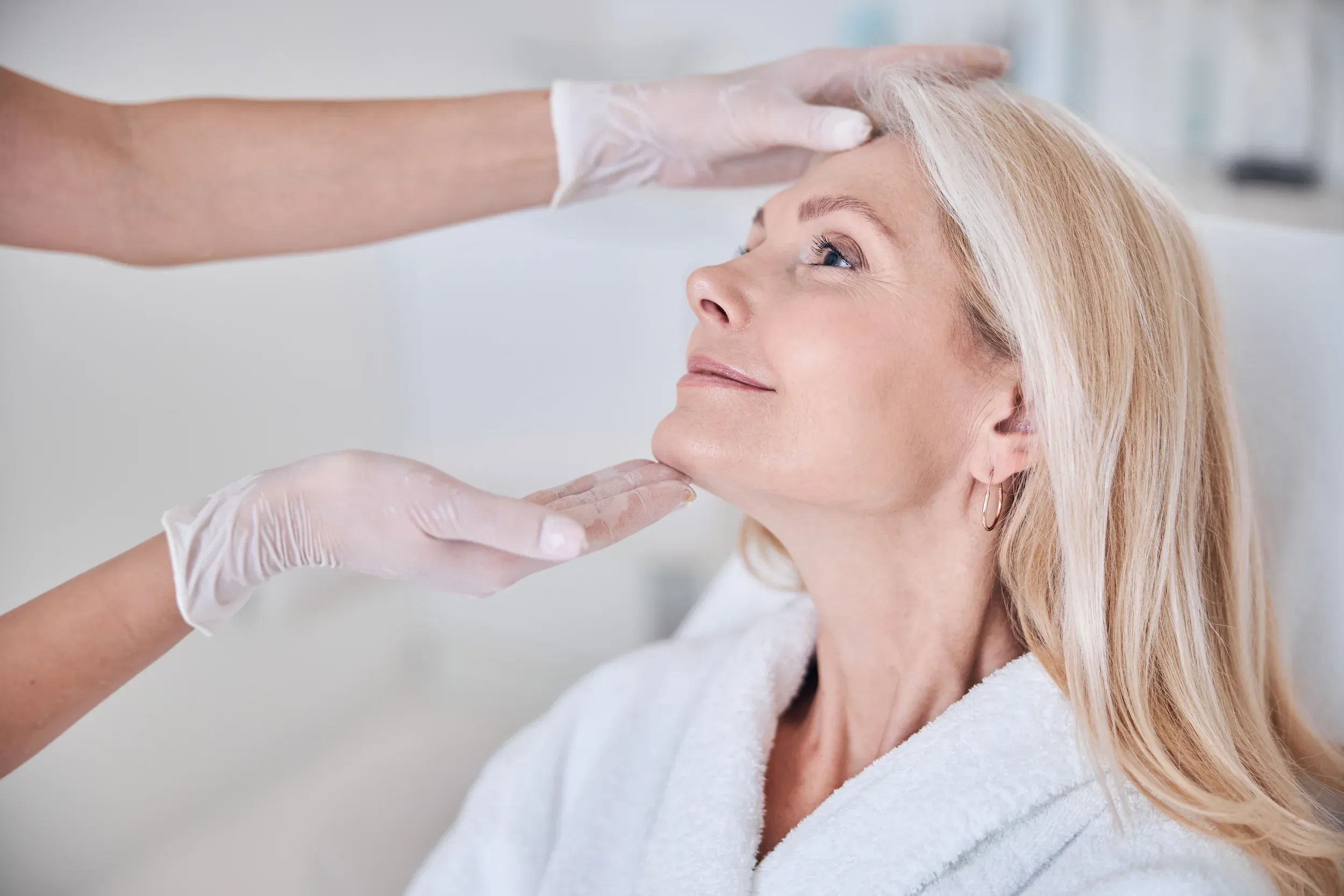Patient receiving volume restoration treatment at Mint Aesthetics & Skin Indianapolis