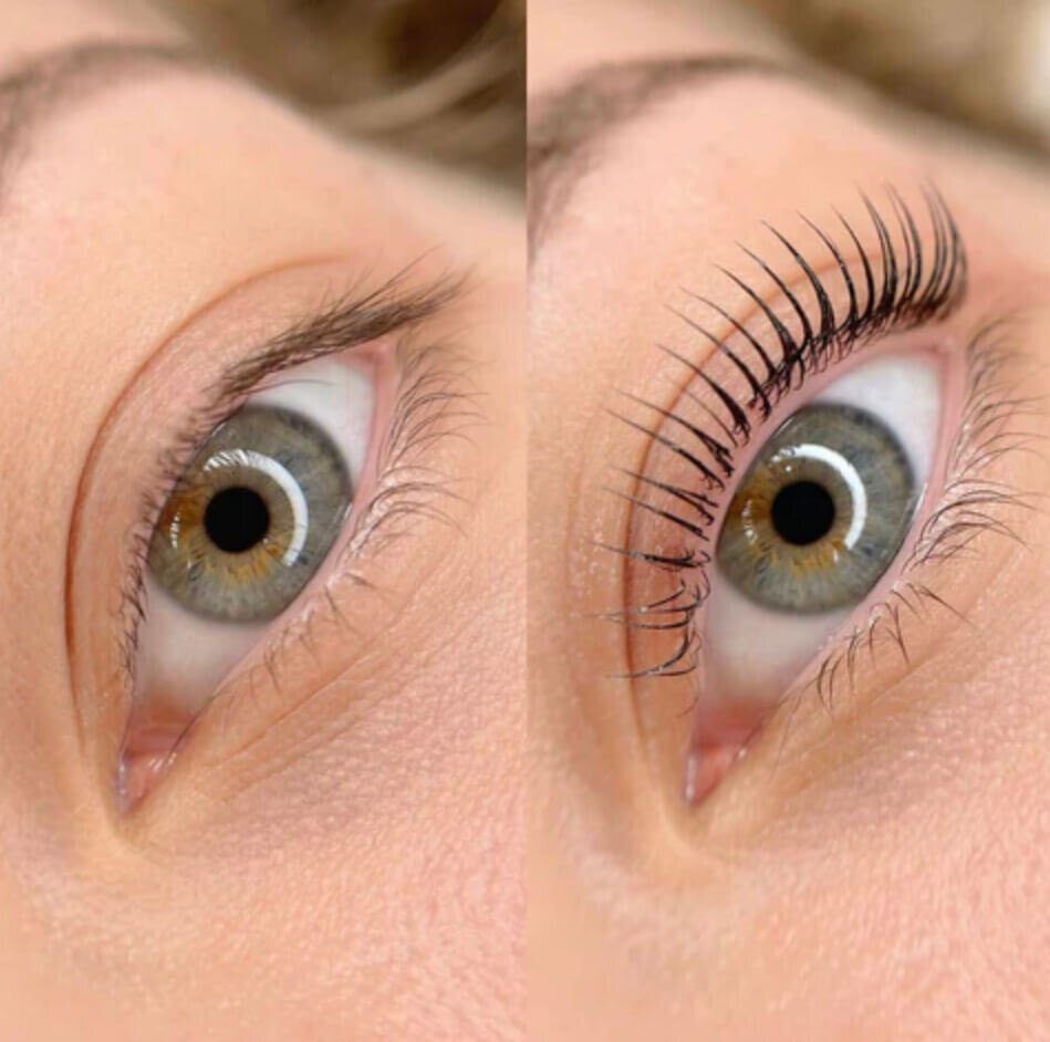 Lash Lift & Tint before and after