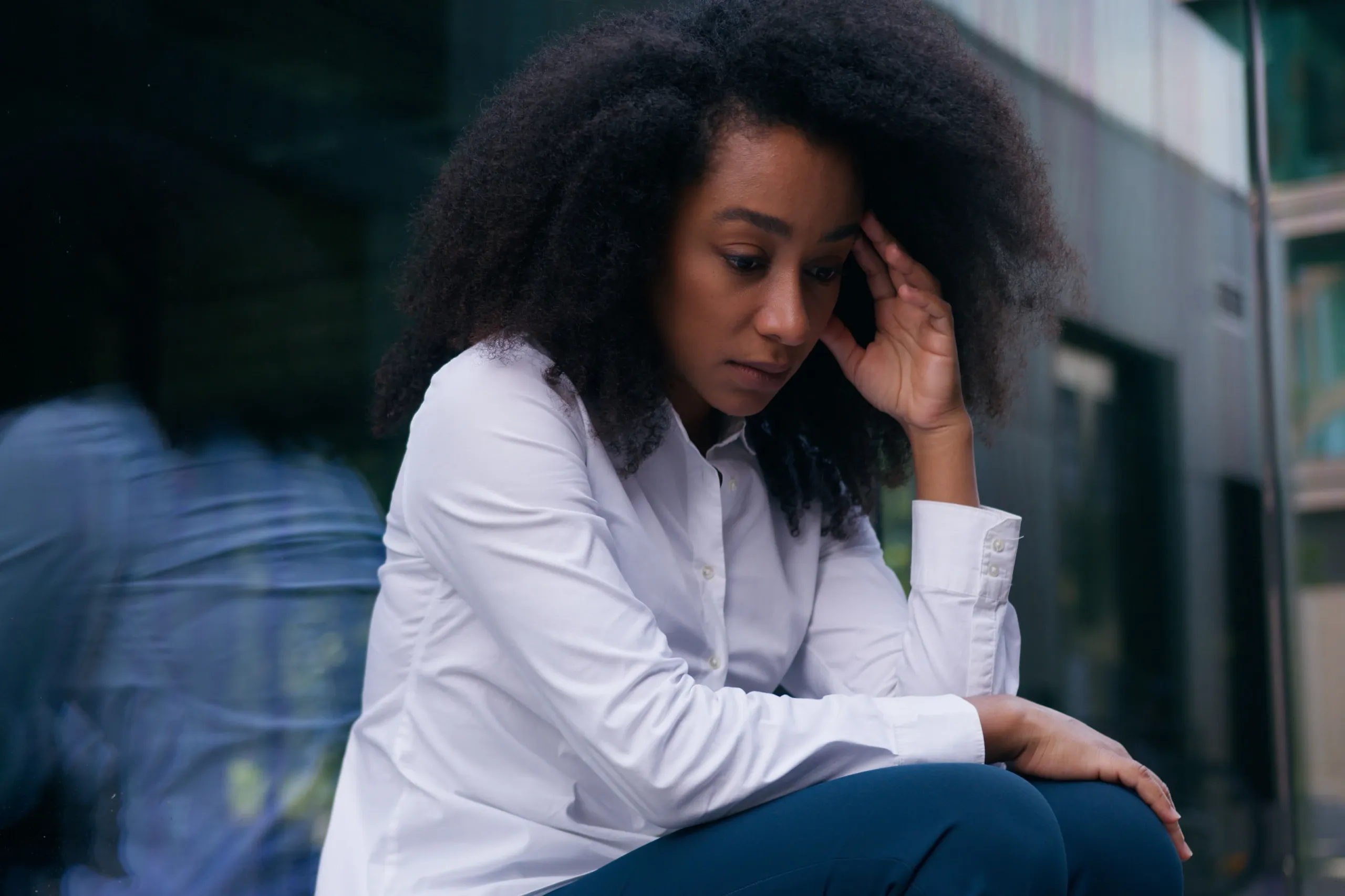 Woman struggling with brain fog and mental fatigue at Hartley Health and Wellness Canton GA
