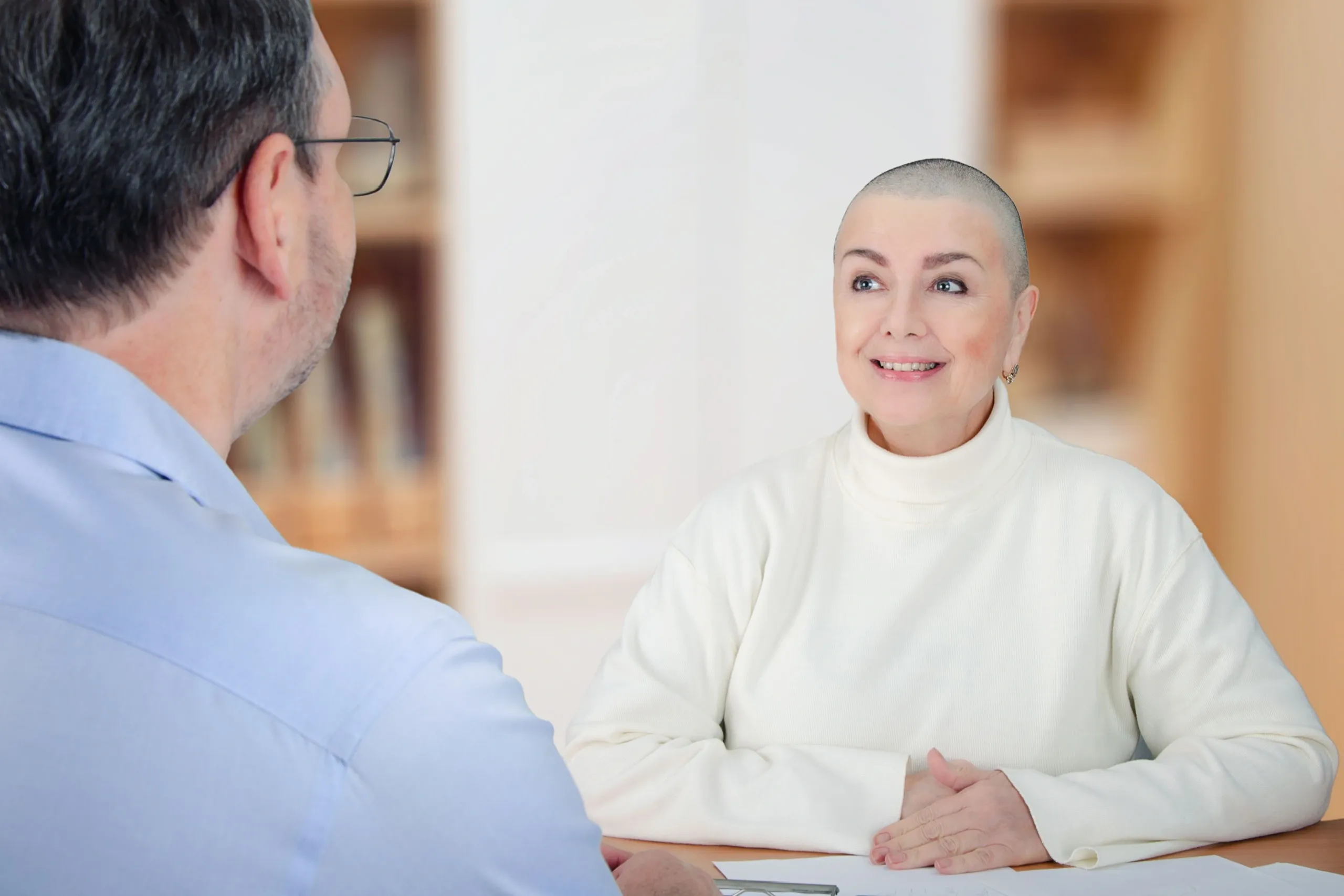 Abstract atmospheric background representing emotional healing and mental health support for cancer patients