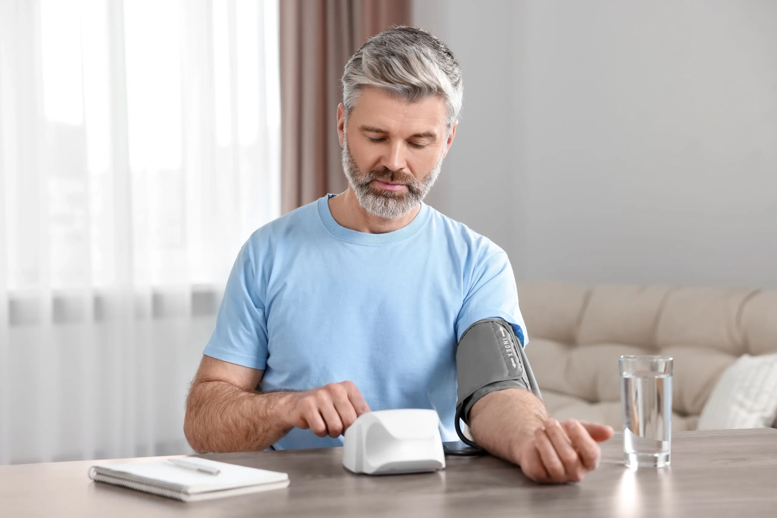 Patient receiving an in-office EKG to check heart rhythm at a clinic in Jacksonville, FL.