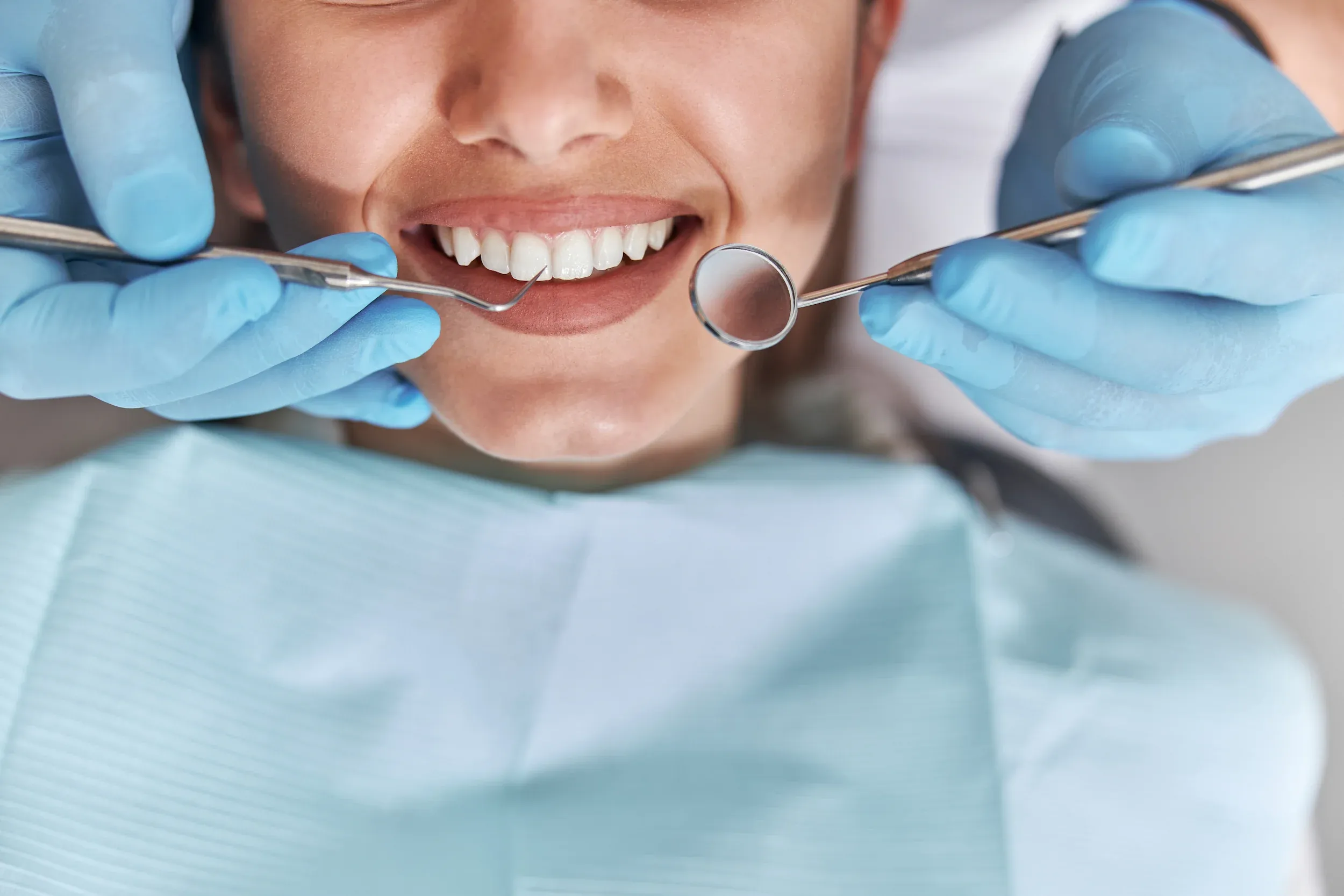 Abstract background representing cosmetic dental bonding treatment areas