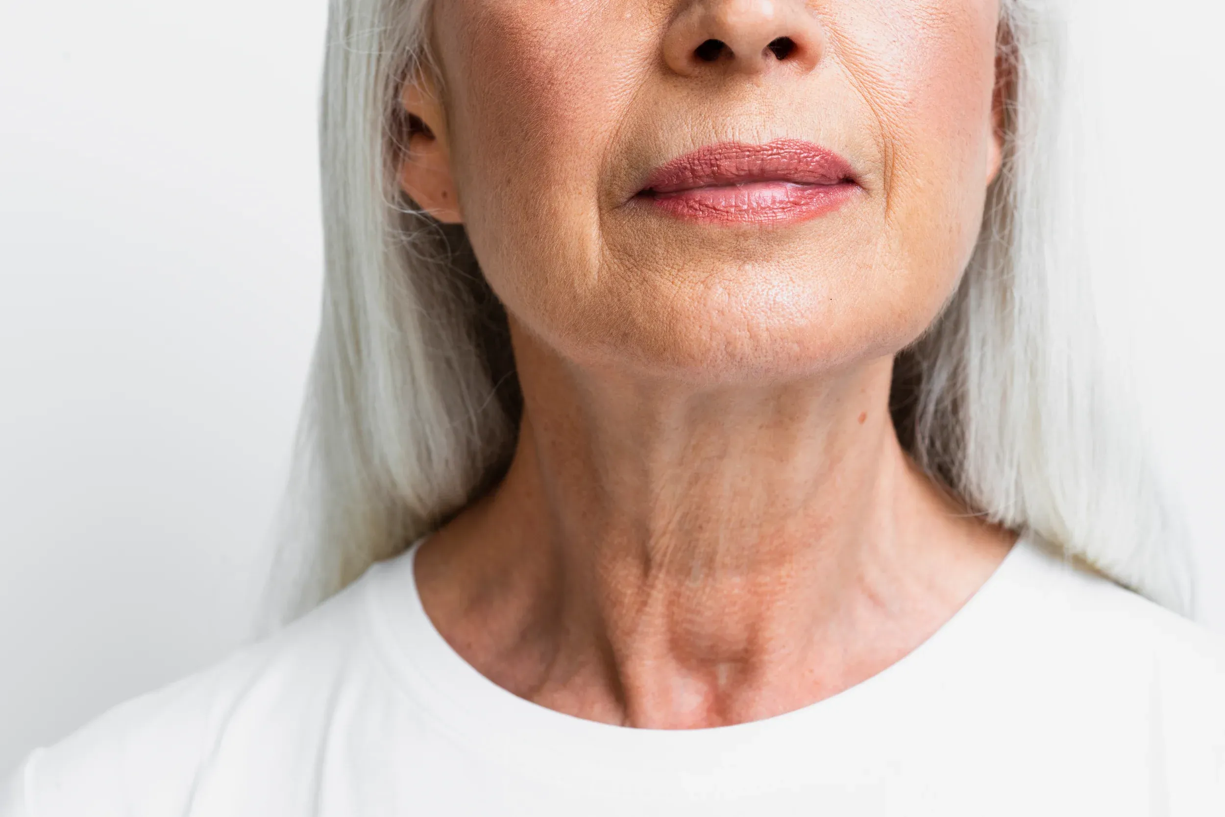 Woman addressing wrinkles and fine lines at Mint Aesthetics & Skin in Indianapolis