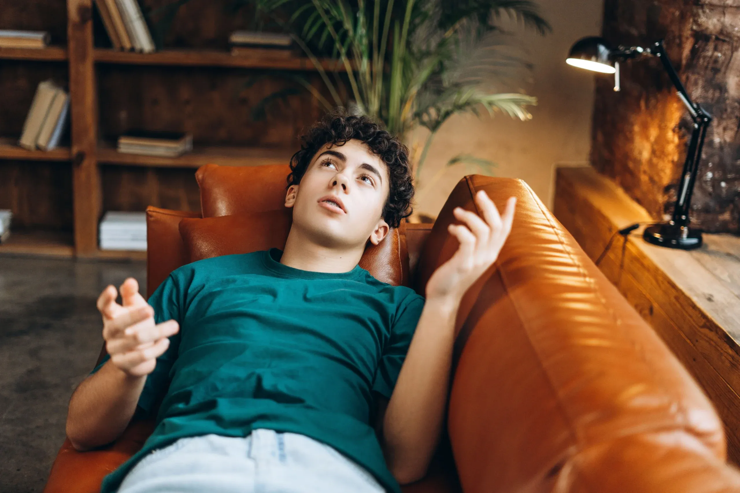 Confident patient considering therapy options