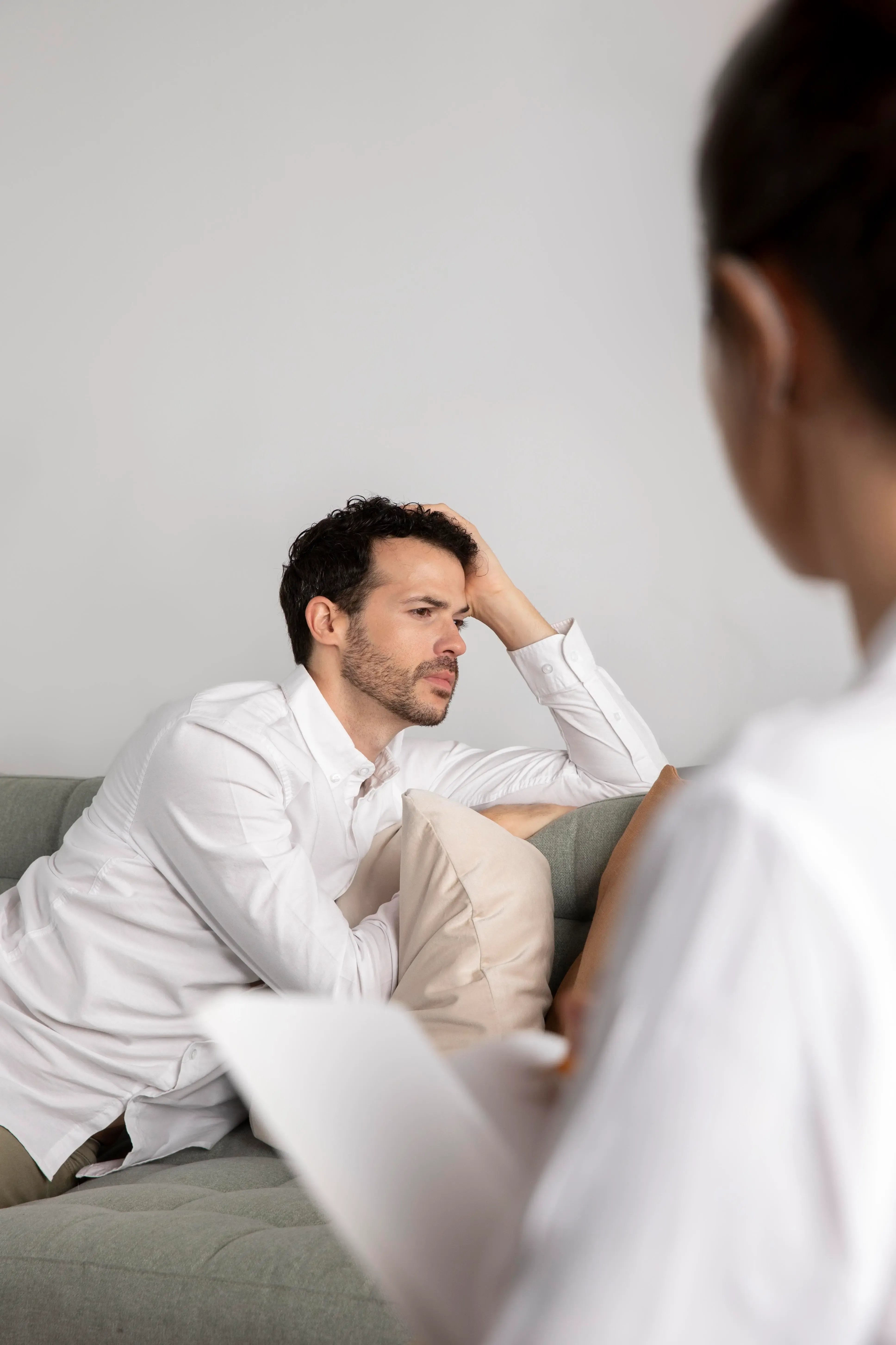 Patient and case manager reviewing a personalized recovery plan at R&C Psychiatry