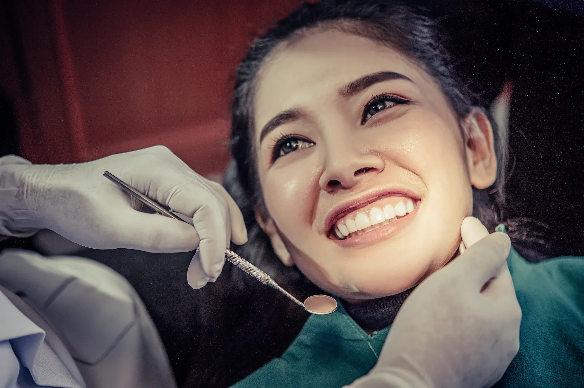 Patient receiving porcelain veneer consultation at Cook Family Dentistry