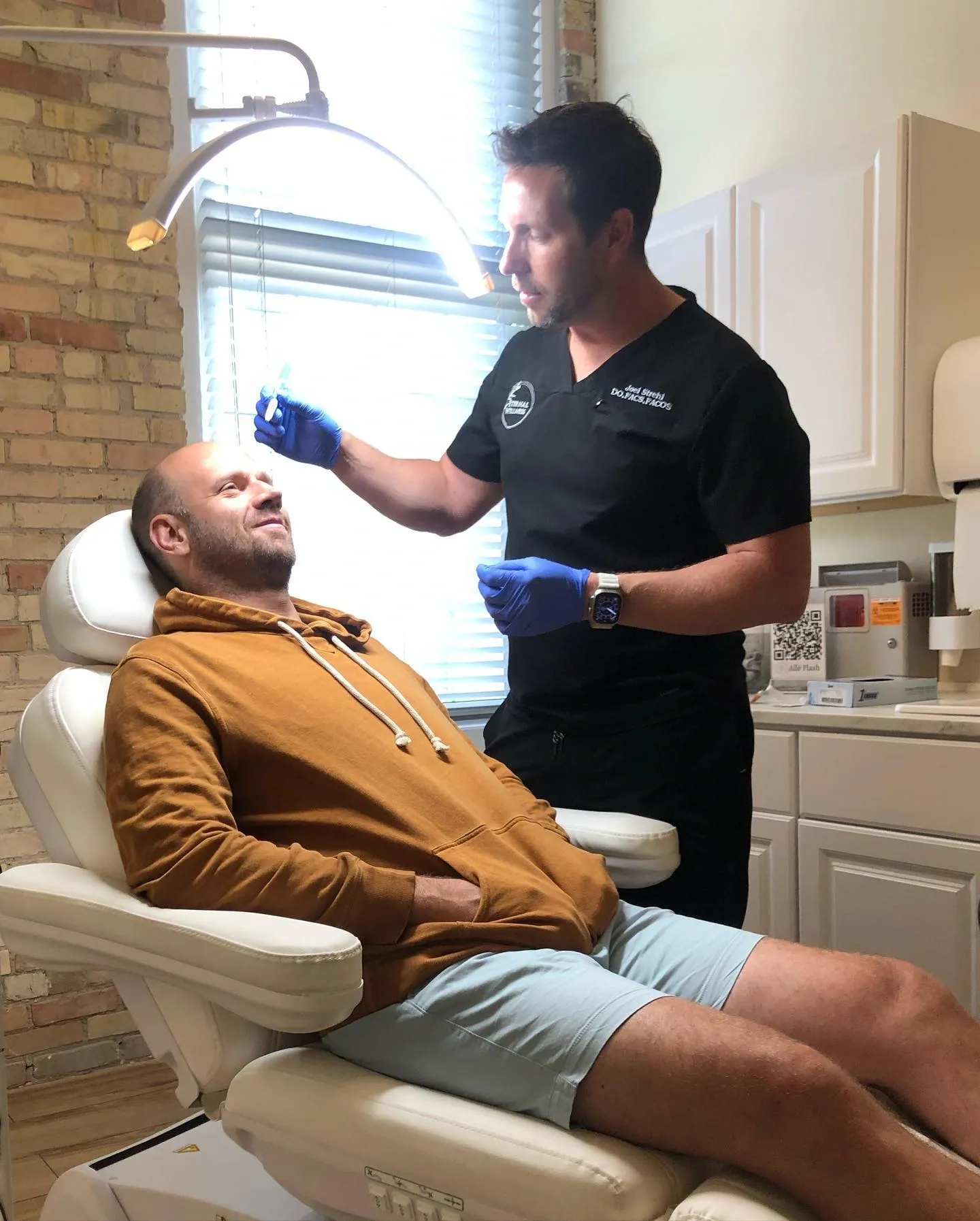 Before and after dermal filler results showing volume restoration at Eternal Wellness Traverse City