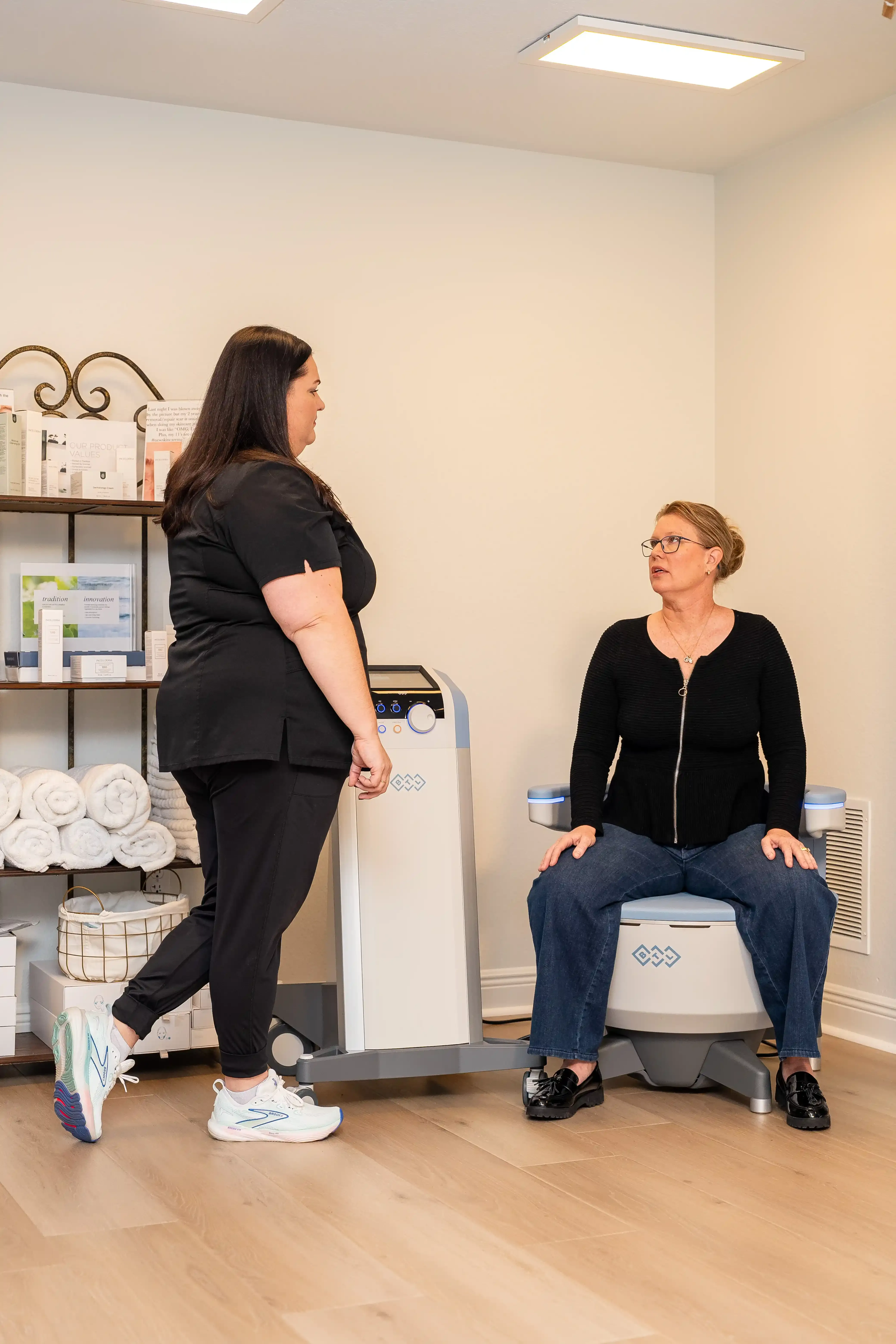 BTL Emsella HIFEM device used at Arise Integrative Wellness Port Charlotte