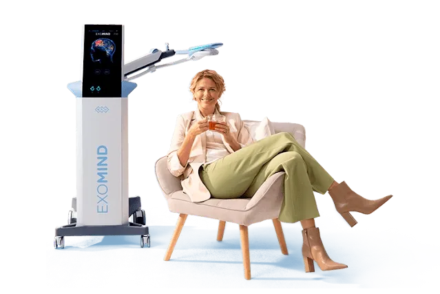 Patient consultation with Amy Nunn APRN, AGPCNP-BC, PMHNP-BC about TMS benefits