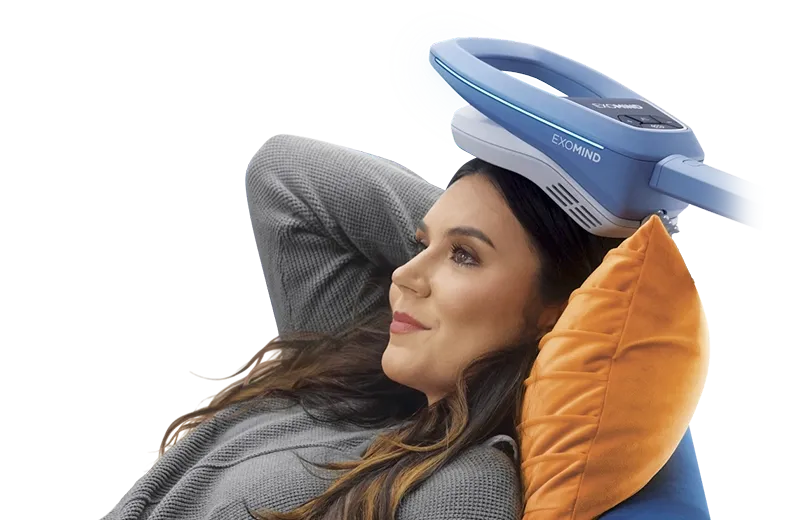 Before and after mood improvement with TMS therapy