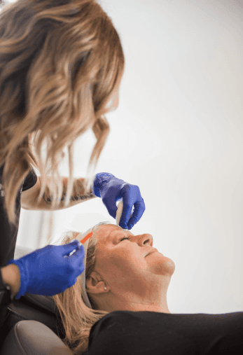 Before and after Dysport results showing wrinkle reduction at Eternal Wellness Traverse City