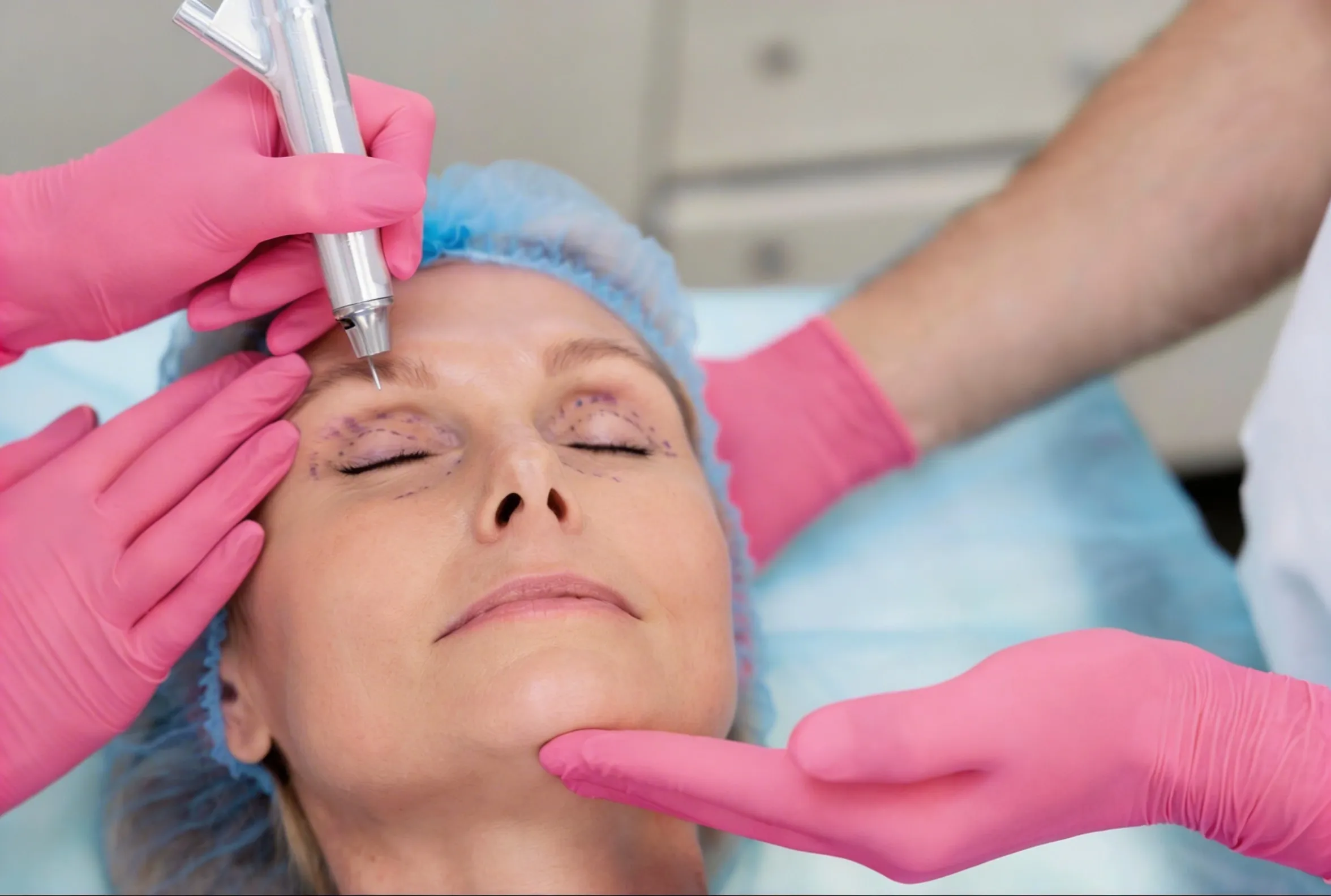 Abstract background representing plasma skin treatment areas at RegalMed Clinic