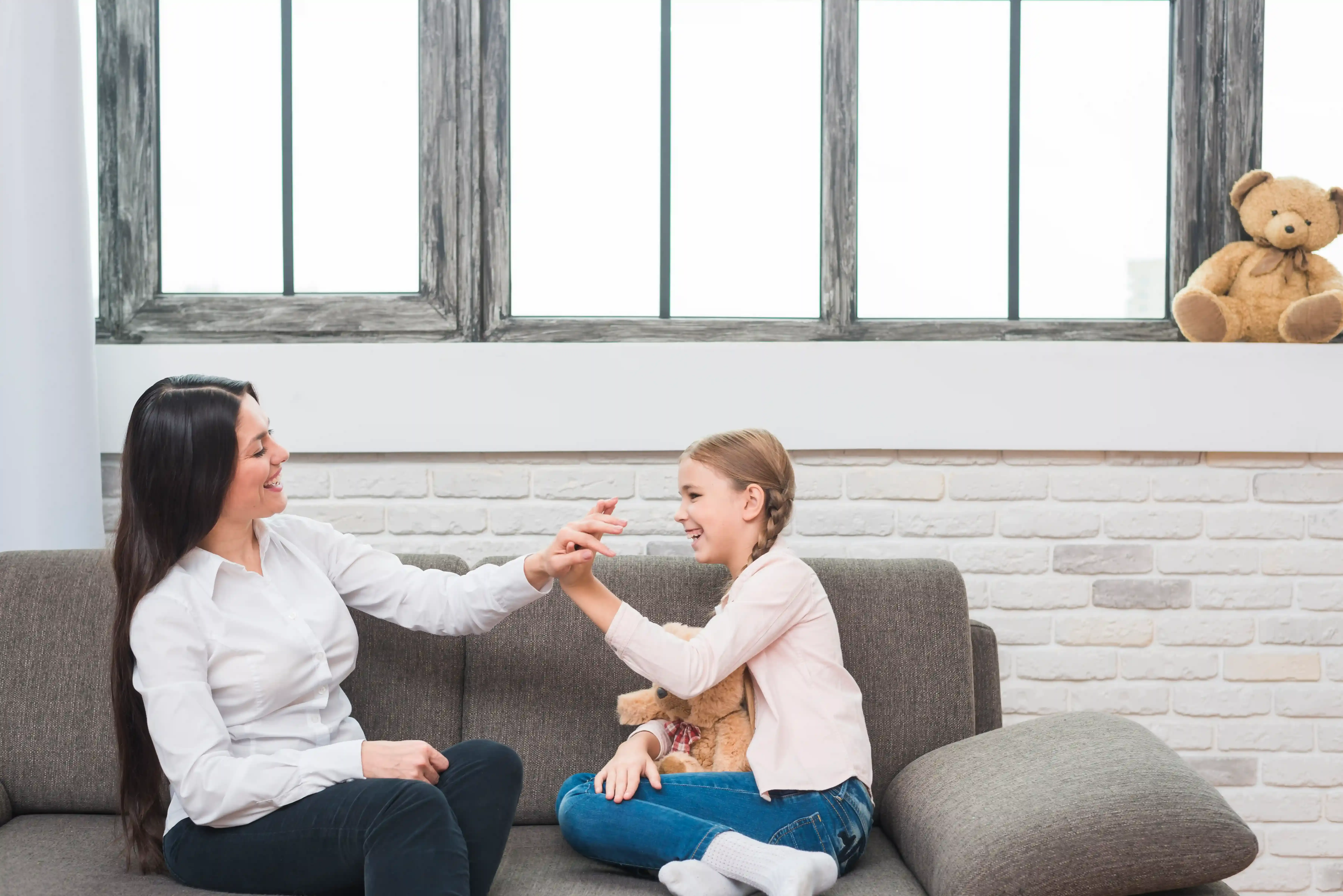 Modern child-friendly consultation room at R&C Psychiatry in Pembroke Pines, Florida