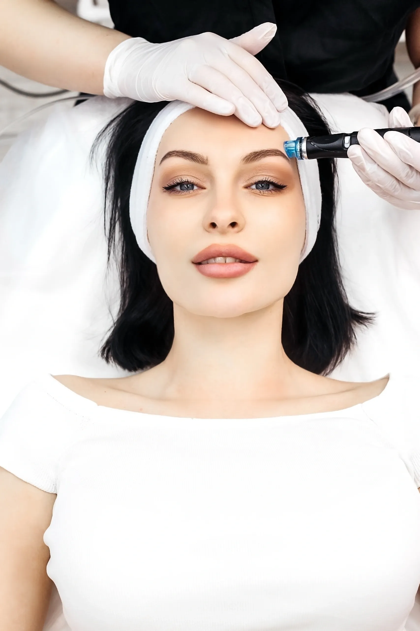 Before and after Hydrafacial comparison showing brighter, clearer skin at Mint Aesthetics & Skin in Indianapolis