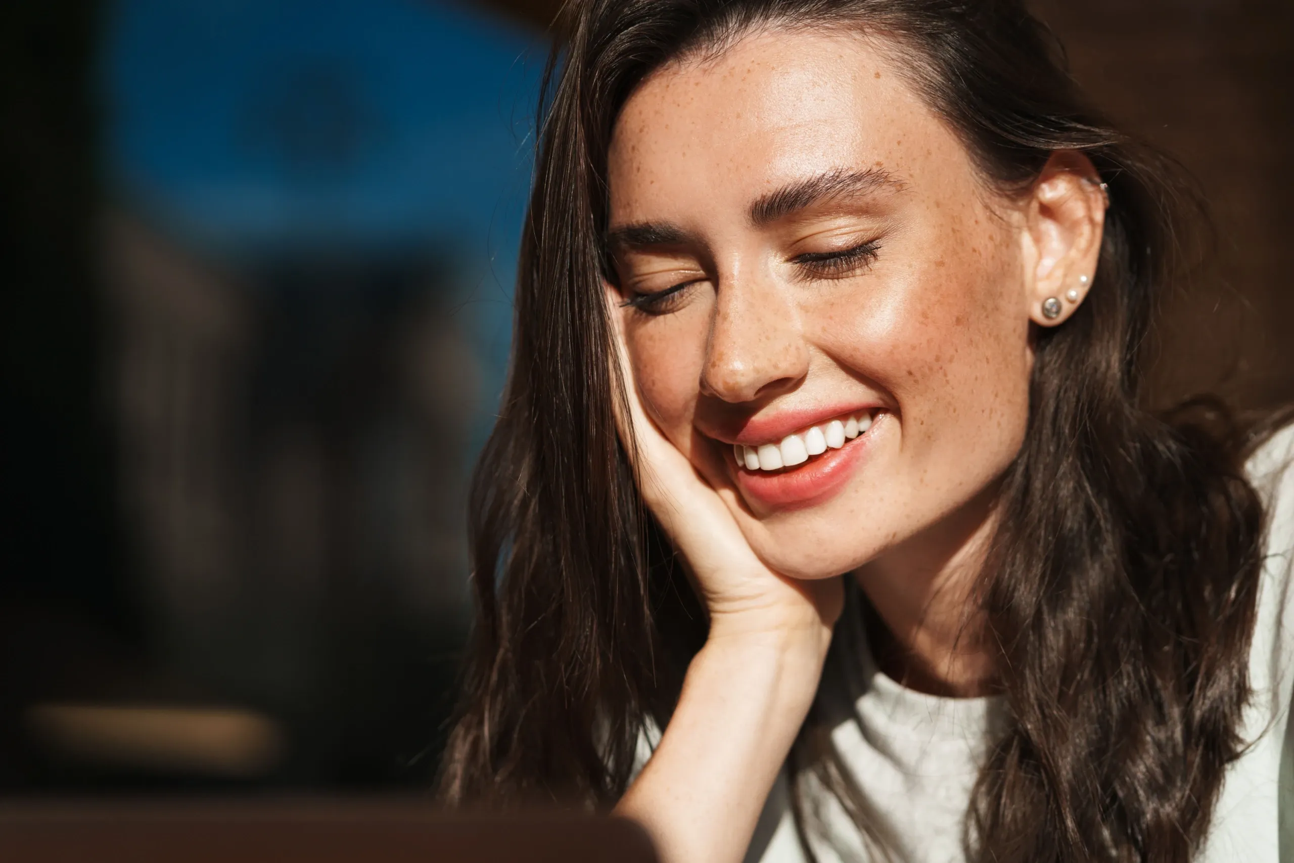 Patient receiving laser treatment for hyperpigmentation at Eternal Wellness Medical Spa in Traverse City MI