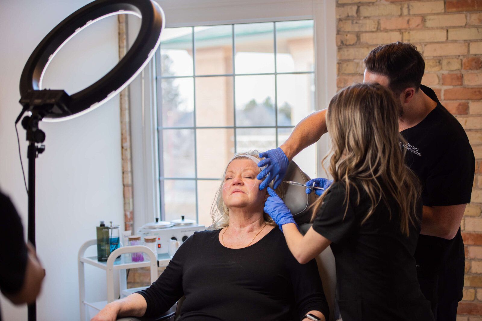 Abstract soft gradient background representing collagen biostimulation