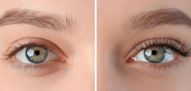 Abstract soft gradient background representing eyelash growth and enhancement