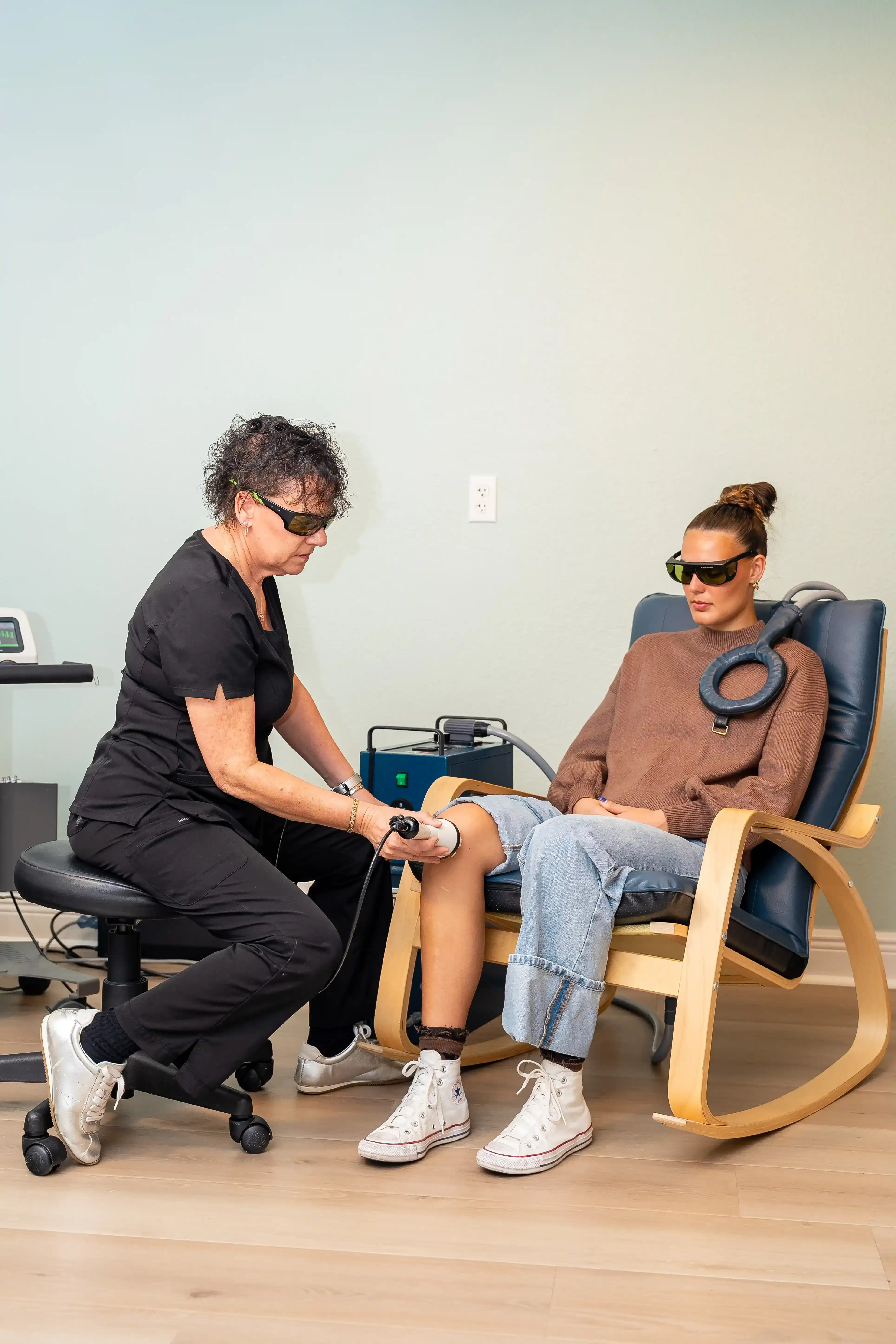 Before and after pain relief results with LightForce laser therapy at Arise Integrative Wellness Port Charlotte