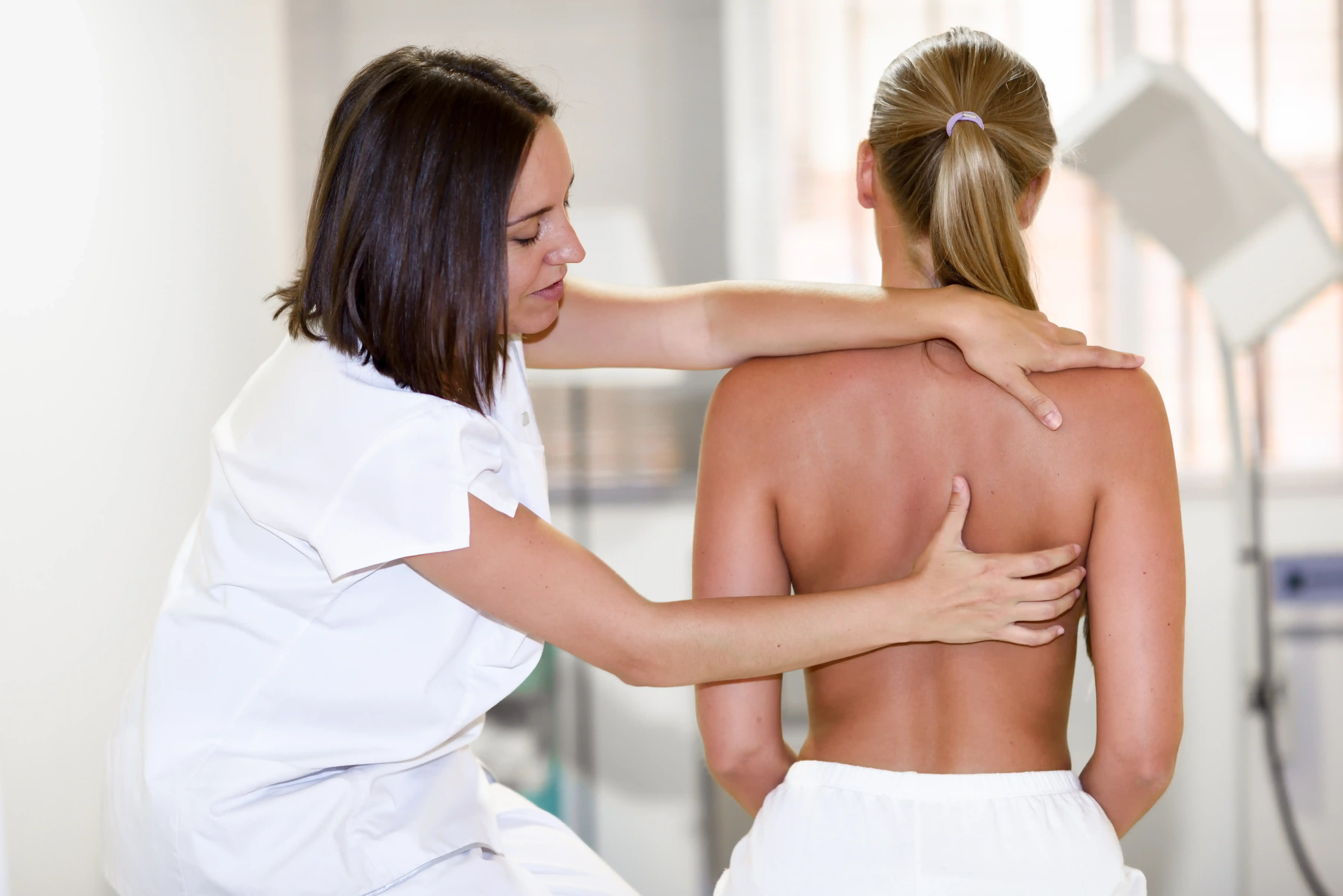 Patient receiving epidural steroid injection at Pain Treatment Center of Maryland in Reisterstown, MD